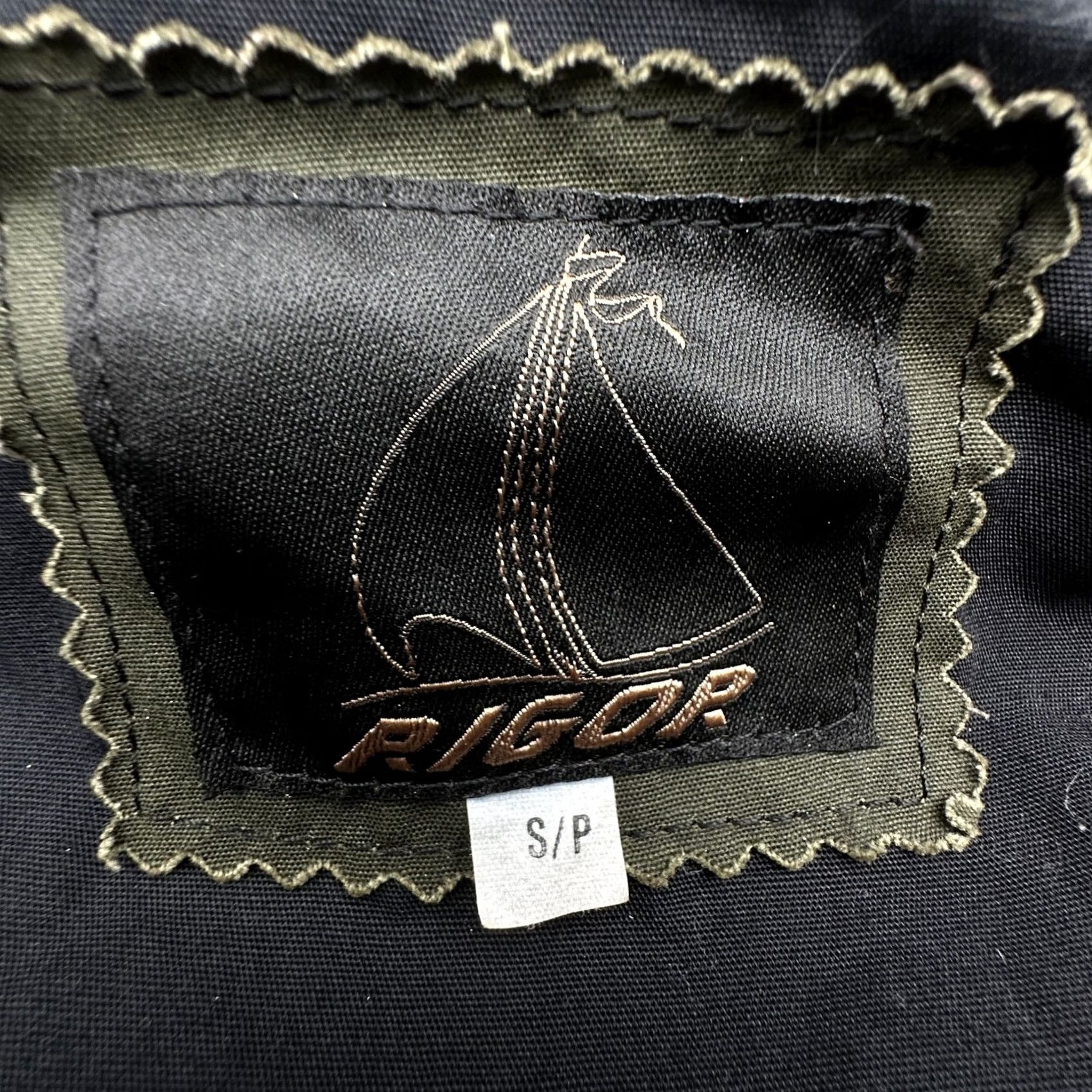 Vintage VINTAGE Rigor Waxed Cotton Jacket Mens Small Olive Green Hooded Full Zip Button Jacket Size US S / EU 44-46 / 1 - 3 Thumbnail