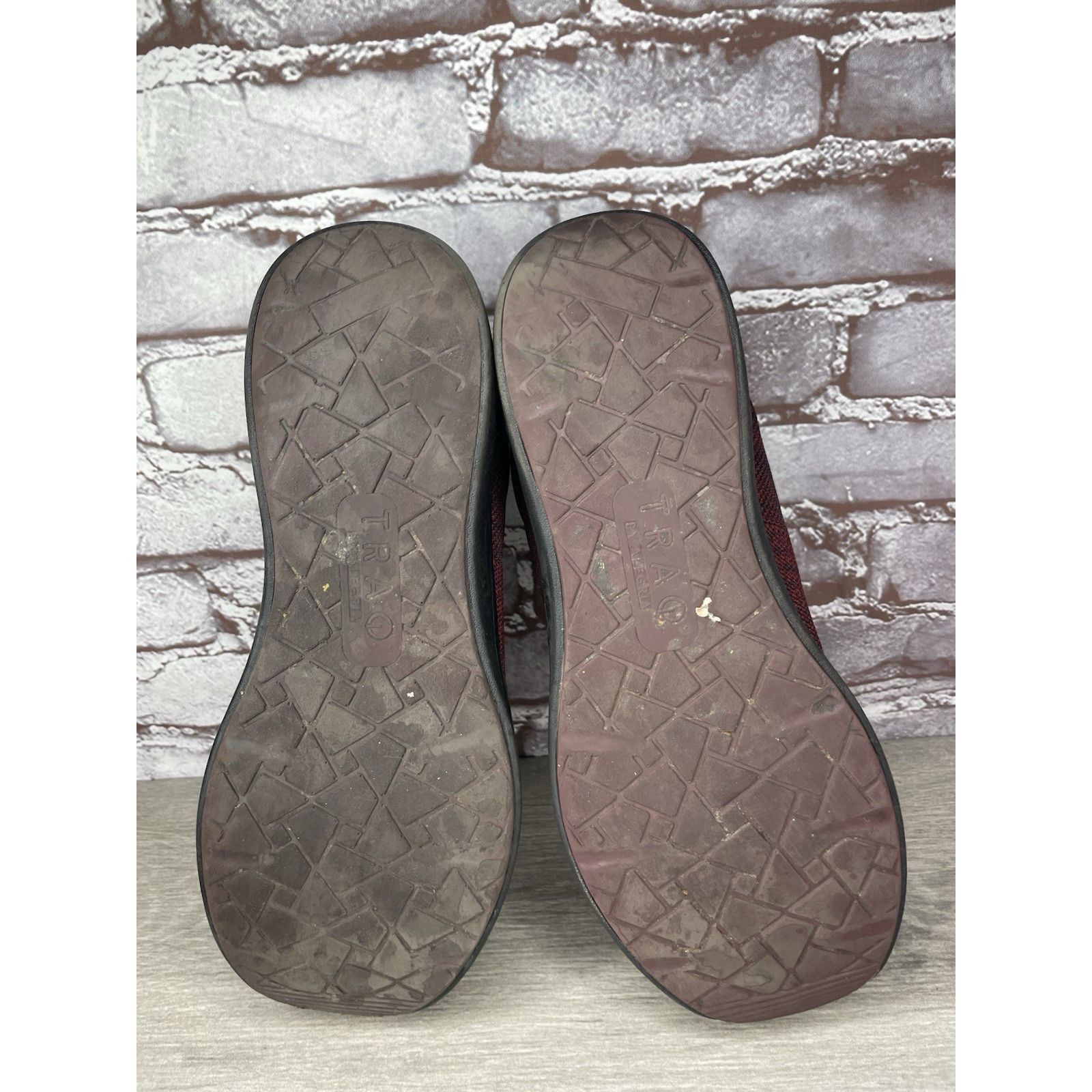 Allegri Alegria Traq Burgundy Black Fabric Lace Up Athletic Casual S Size US 11.5 / EU 44-45 - 19 Thumbnail