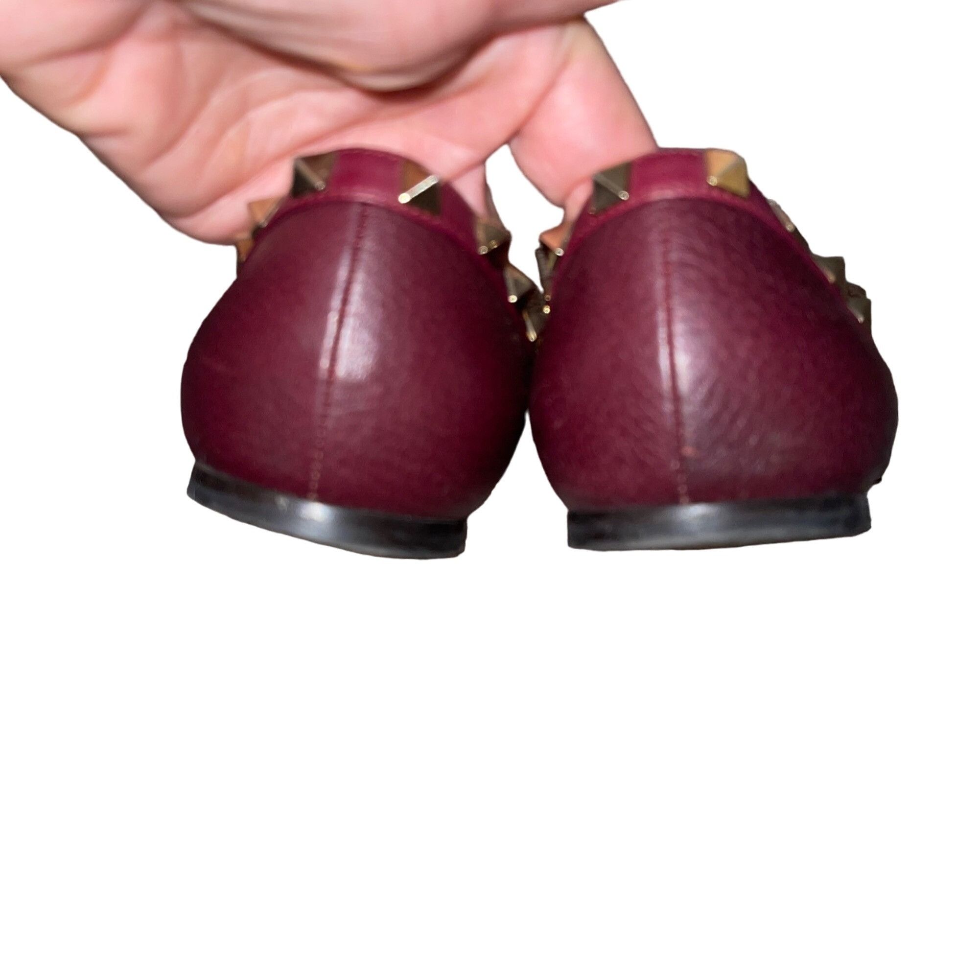 Valentino Valentino Garavan Womens Flats Size 9.5 Burgundy Size US 9.5 / IT 39.5 - 5 Thumbnail