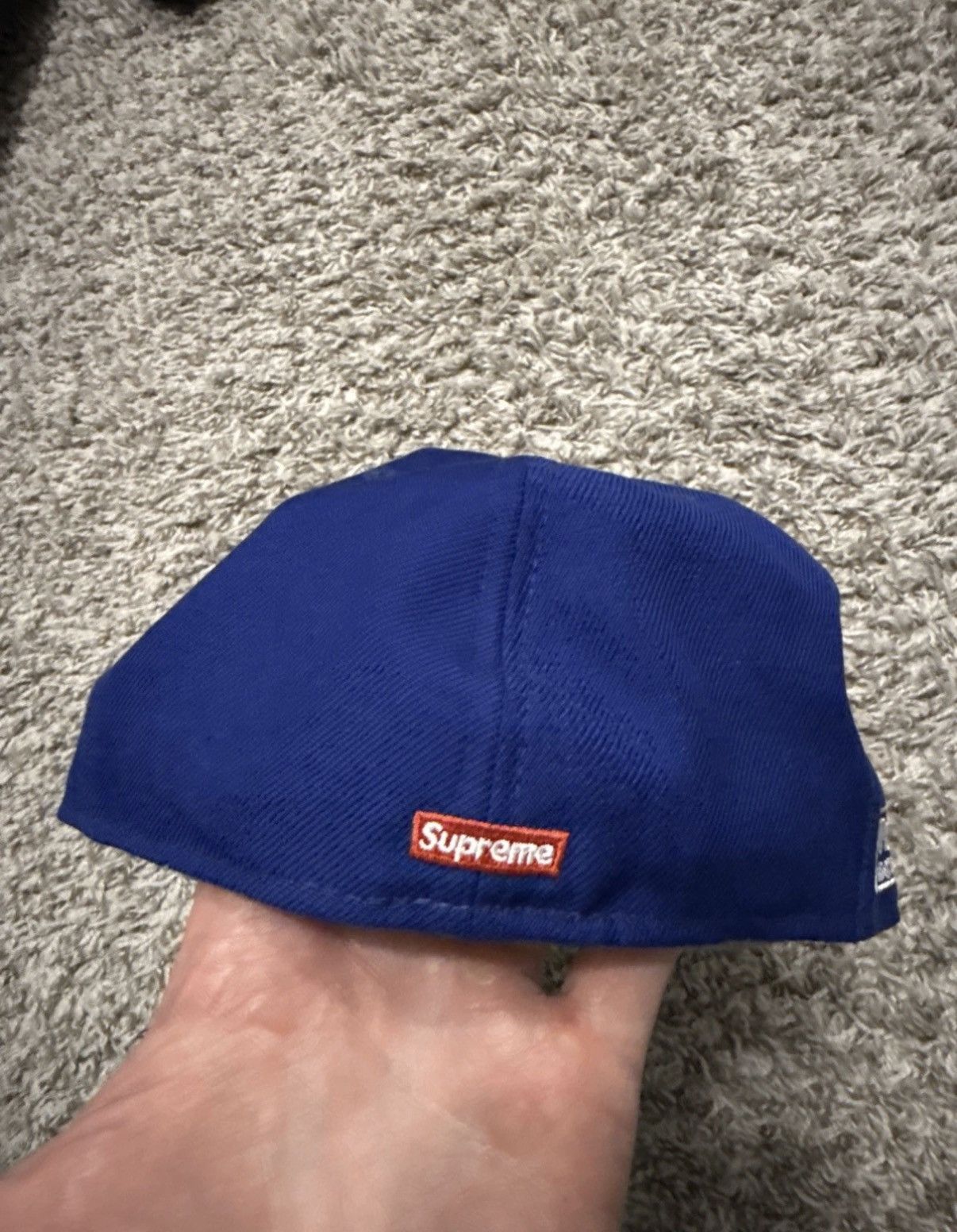 Supreme Blue Supreme World Famous Fitted New Era Hat 7 1/4 Size ONE SIZE - 3 Thumbnail