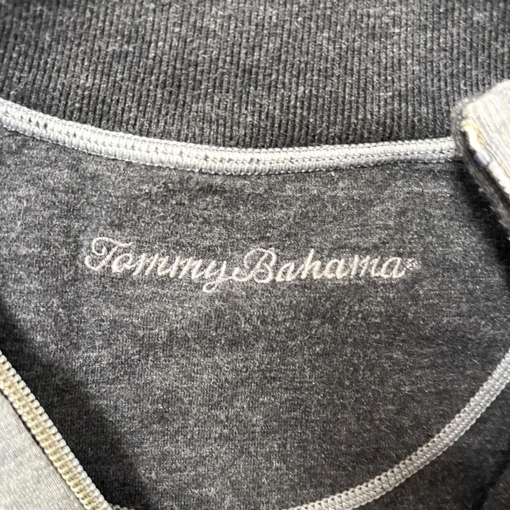 Tommy Bahama Tommy Bahama Fleece Quarter Zip Sweatshirt - Mens Small Gray - Pre-Owned Size US S / EU 44-46 / 1 - 2 Thumbnail