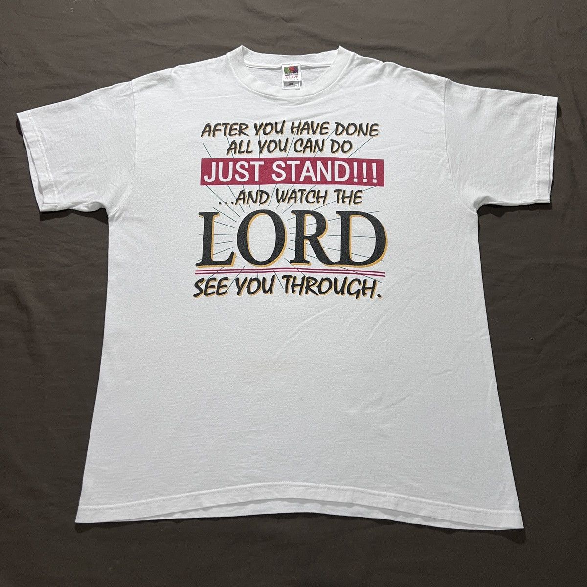 Vintage Vintage Y2K LORD SEE YOU THROUGH.Tee XL God Bible Holy Size US XL / EU 56 / 4 - 2 Thumbnail