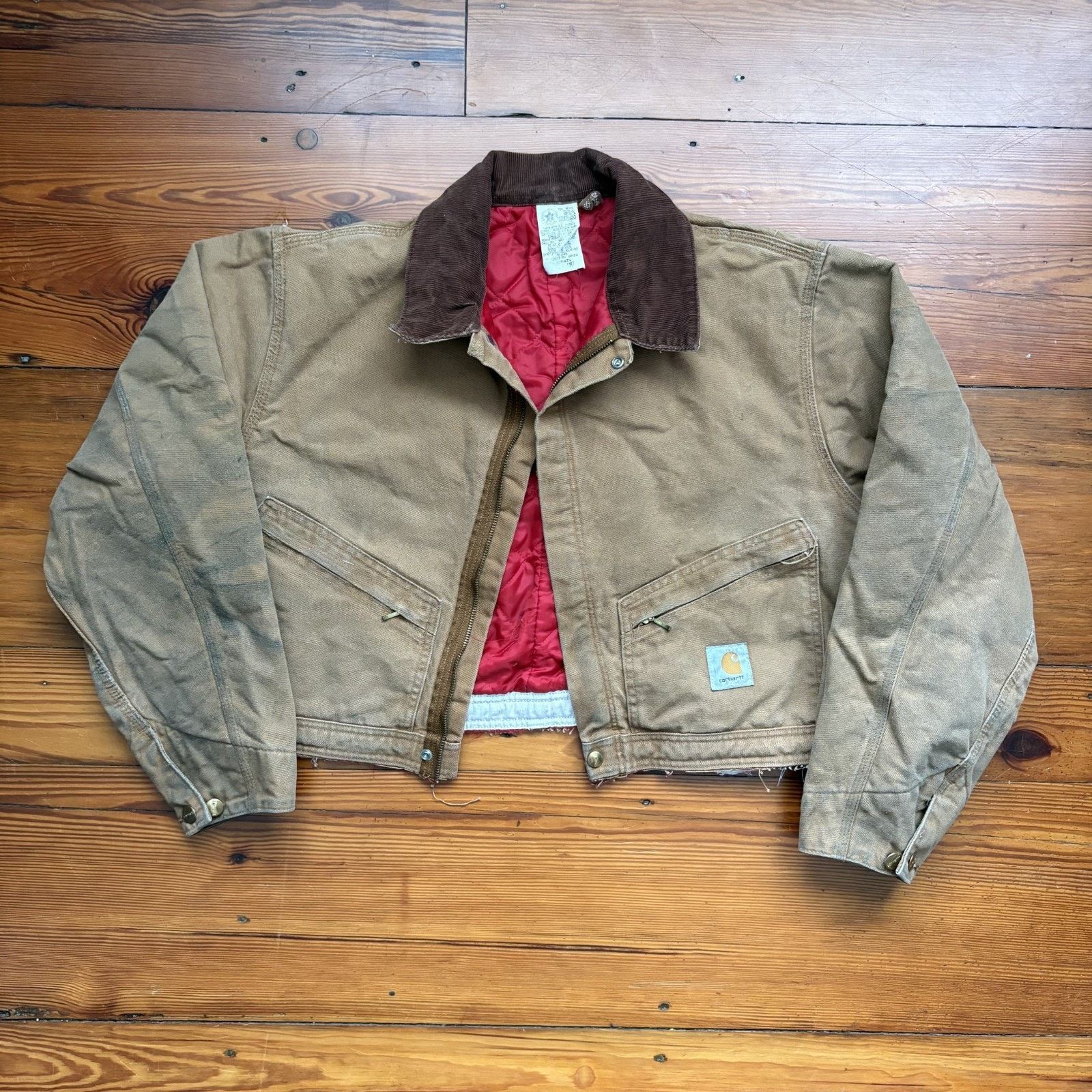Carhartt × Vintage Vintage Carhartt Cropped Boxy Work Detroit Jacket Size L Size US L / EU 52-54 / 3 - 2 Thumbnail