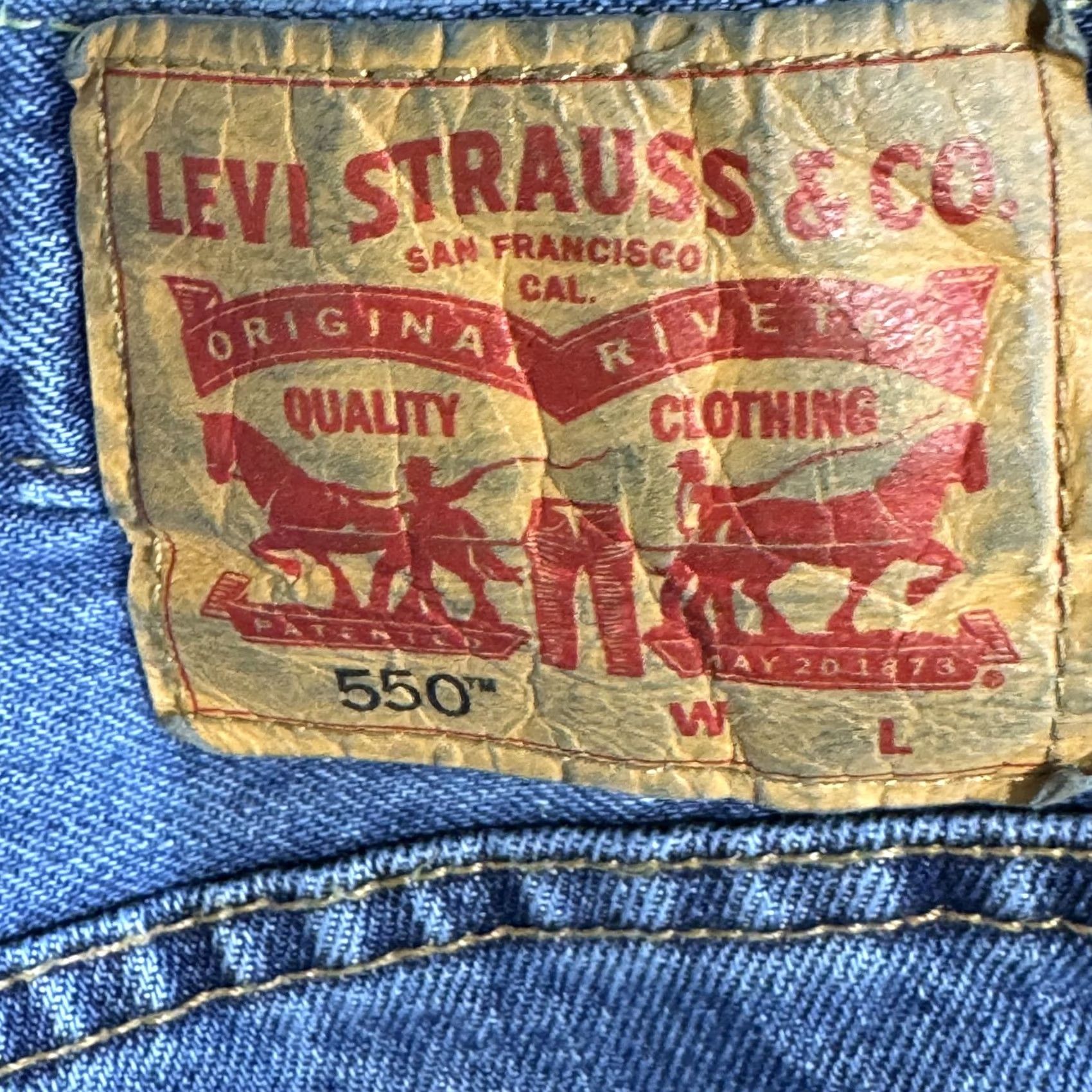 Levi's Levis 550 Jeans Mens 48x29 Blue Relaxed Tapered Denim Medium Wash Jeans Size US 32 / EU 48 - 3 Thumbnail