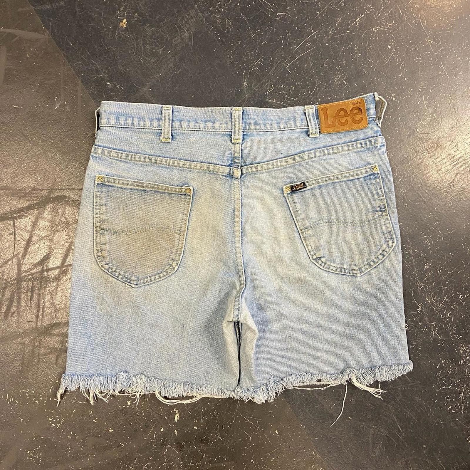 Lee Vintage Distressed Lee Cuttoff Jorts Size US 34 / EU 50 - 4 Thumbnail