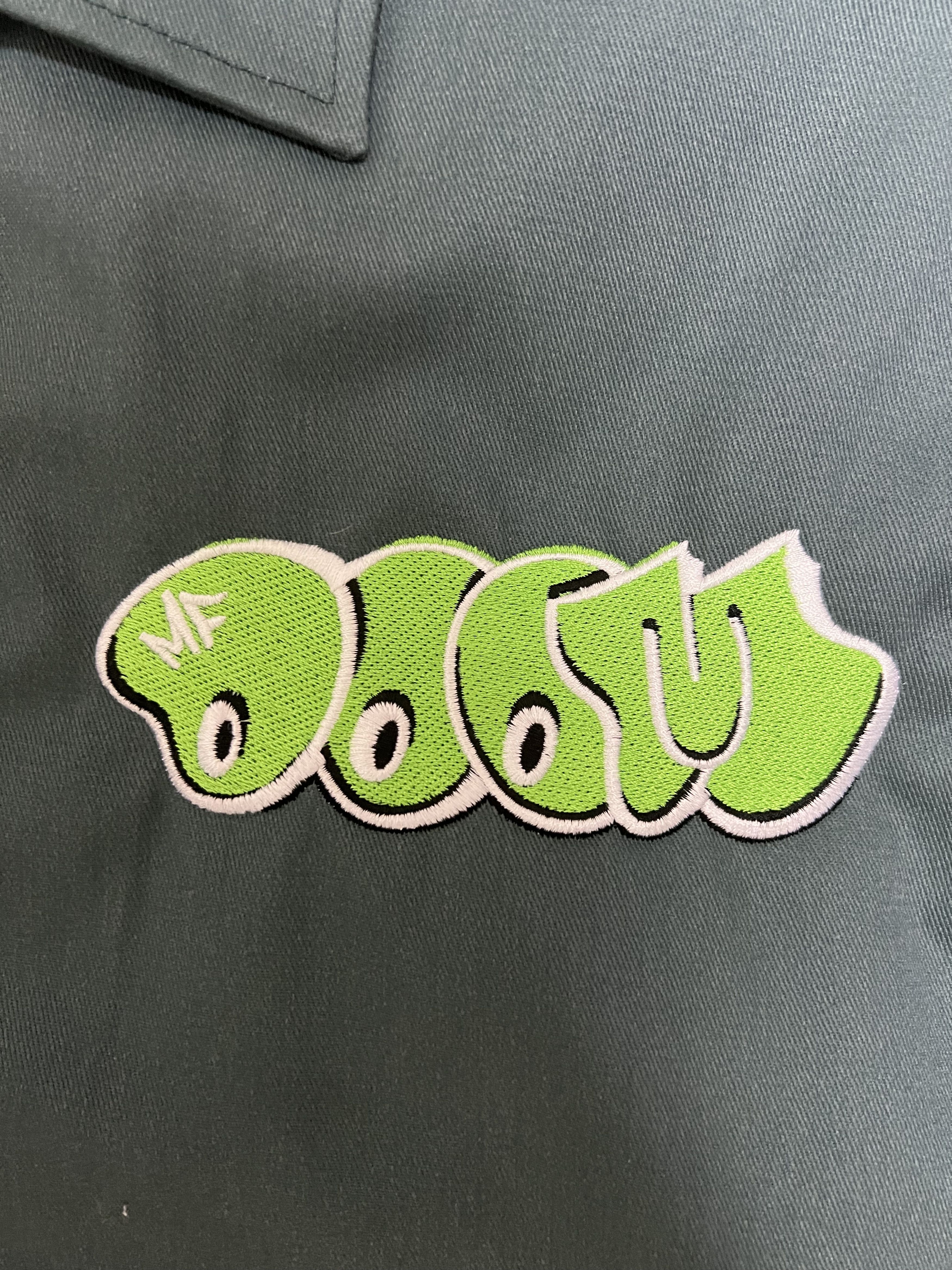 Dickies × MF Doom 💚 MF DOOM Embroidered Mm.. Food Green Workwear Jacket Large Size US L / EU 52-54 / 3 - 6 Thumbnail