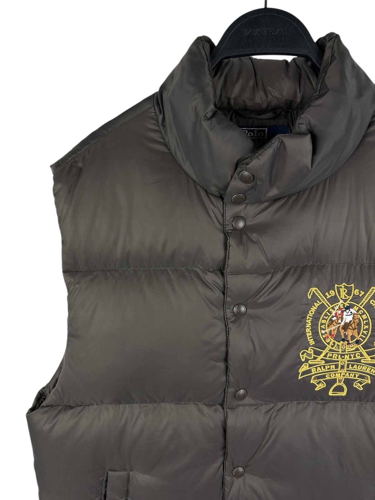 Polo Ralph Lauren Vintage Polo Ralph Lauren Down Puffer Vest Brown Hype Luxury Size US M / EU 48-50 / 2 - 2 Thumbnail