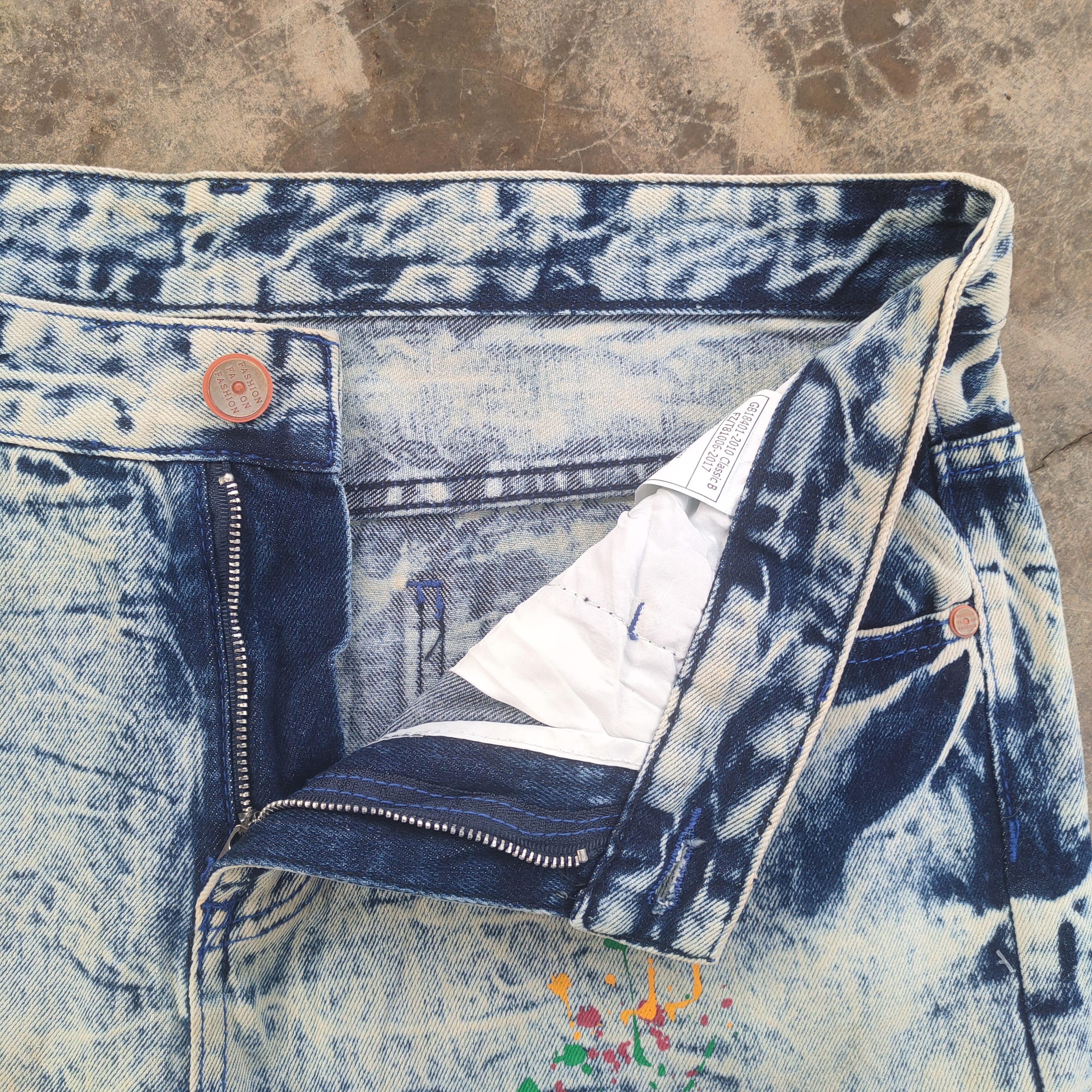 Fashion Victim VTG FASHION PAINT PATCHWORK MUD WASH DENIM JEANS DENIM Size US 36 / EU 52 - 9 Thumbnail