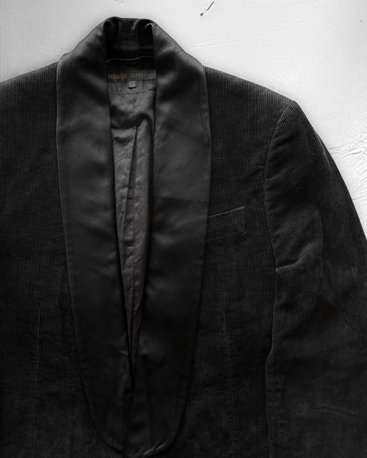 Veronique Branquinho Aw2004 Satin Lapel Corduroy Blazer Size 46R - 3 Thumbnail