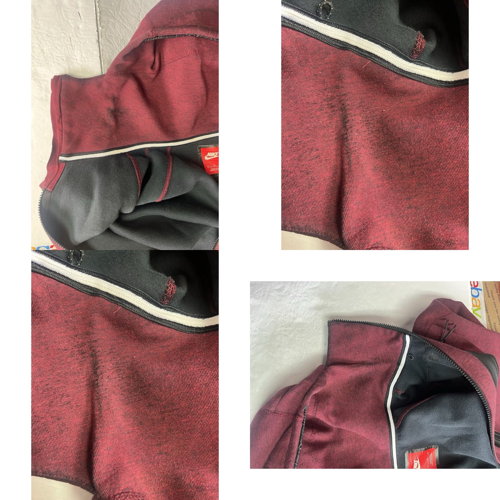 Nike Nike Hoodie Mens M Red Black Full Zip Hooded High Neck Sports Long Sleeve Long Sleeve Size US M / EU 48-50 / 2 - 8 Thumbnail