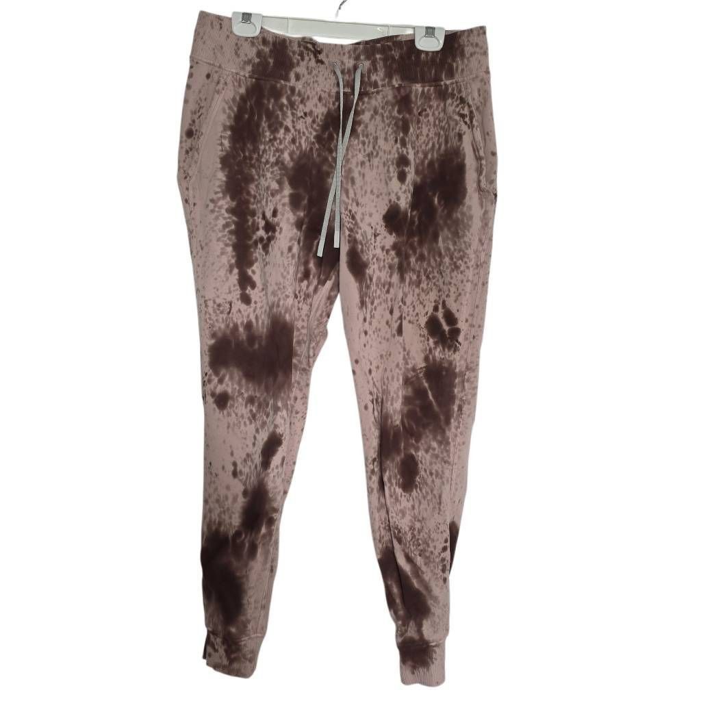 Lululemon Lululemon Women's Size 12 Pink Brown Splatter Design Jogger Size 34" / US 12 / IT 48 - 1 Thumbnail