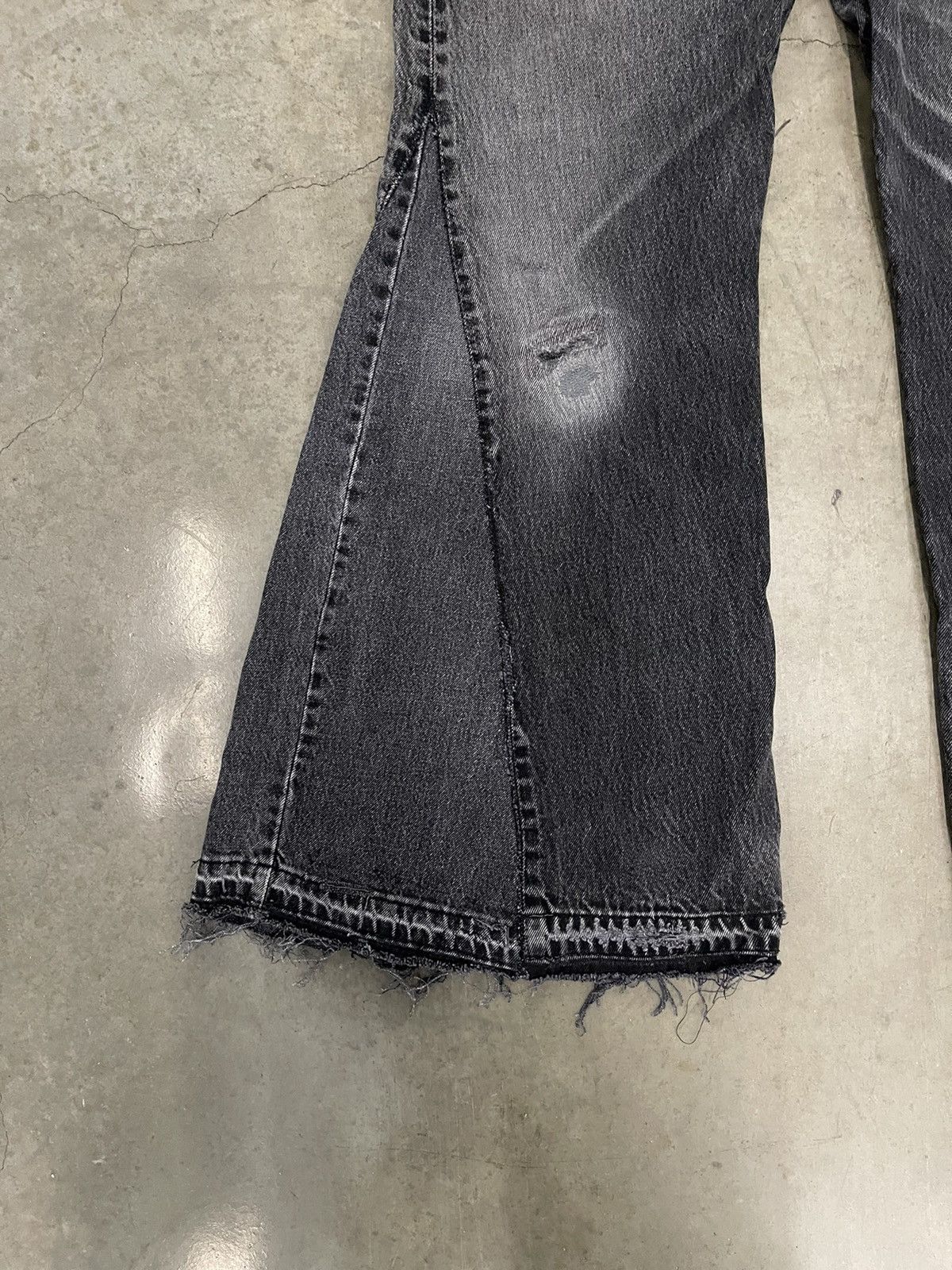 Levi's × Vintage Juke Joint “Right On” Wide Leg Reworked Patch Denim Jeans Size US 36 / EU 52 - 3 Thumbnail
