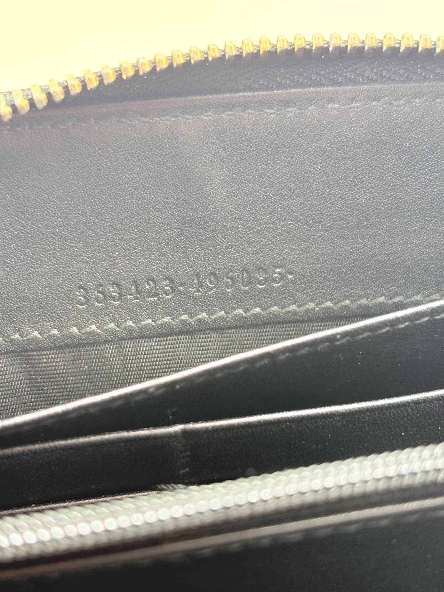 Gucci GUCCI Black Embossed Full Logo Long Wallet Size ONE SIZE - 7 Thumbnail