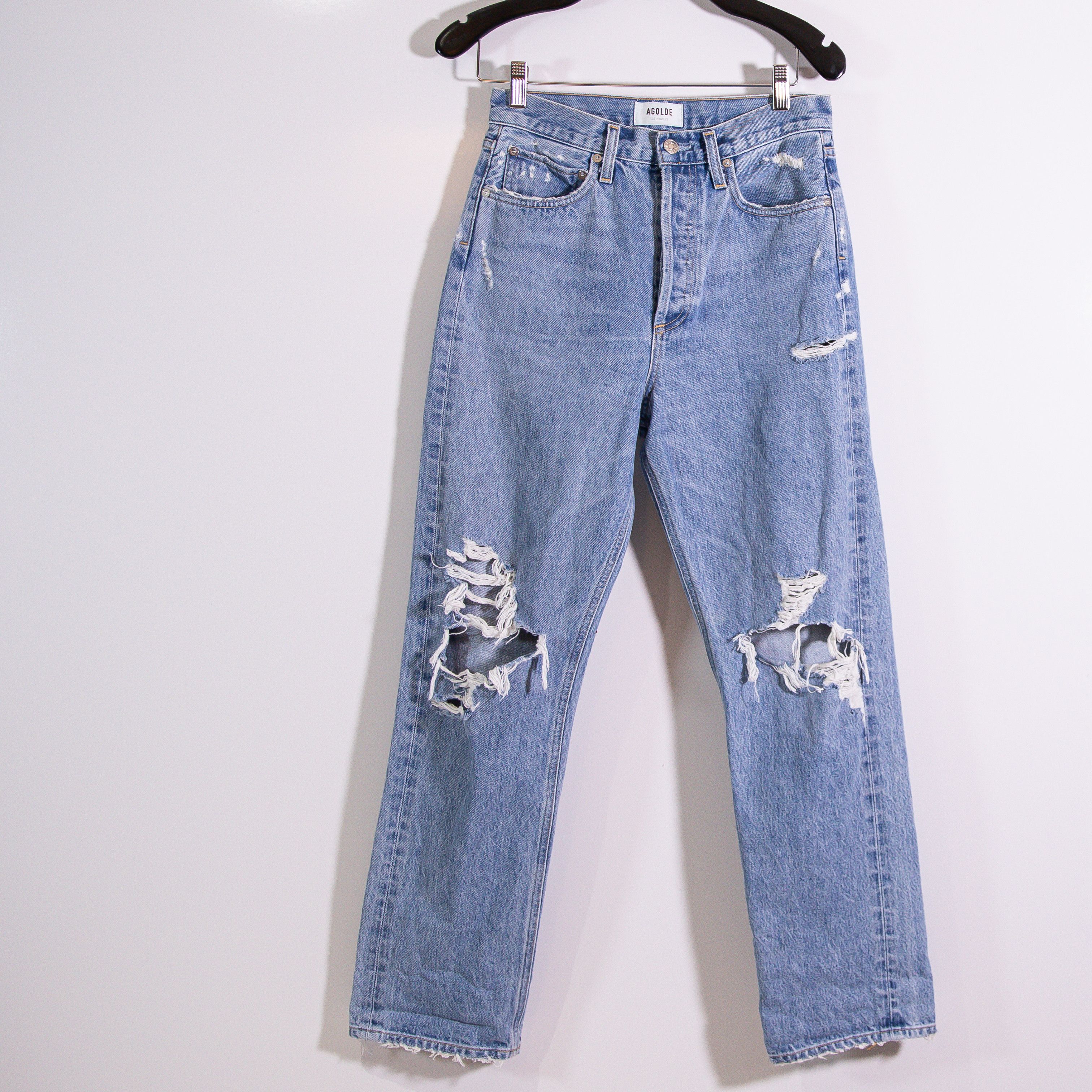 Agolde Agolde Women's 90's Cotton Mid Rise Straight Size 25" / US 0 / IT 36 - 1 Thumbnail