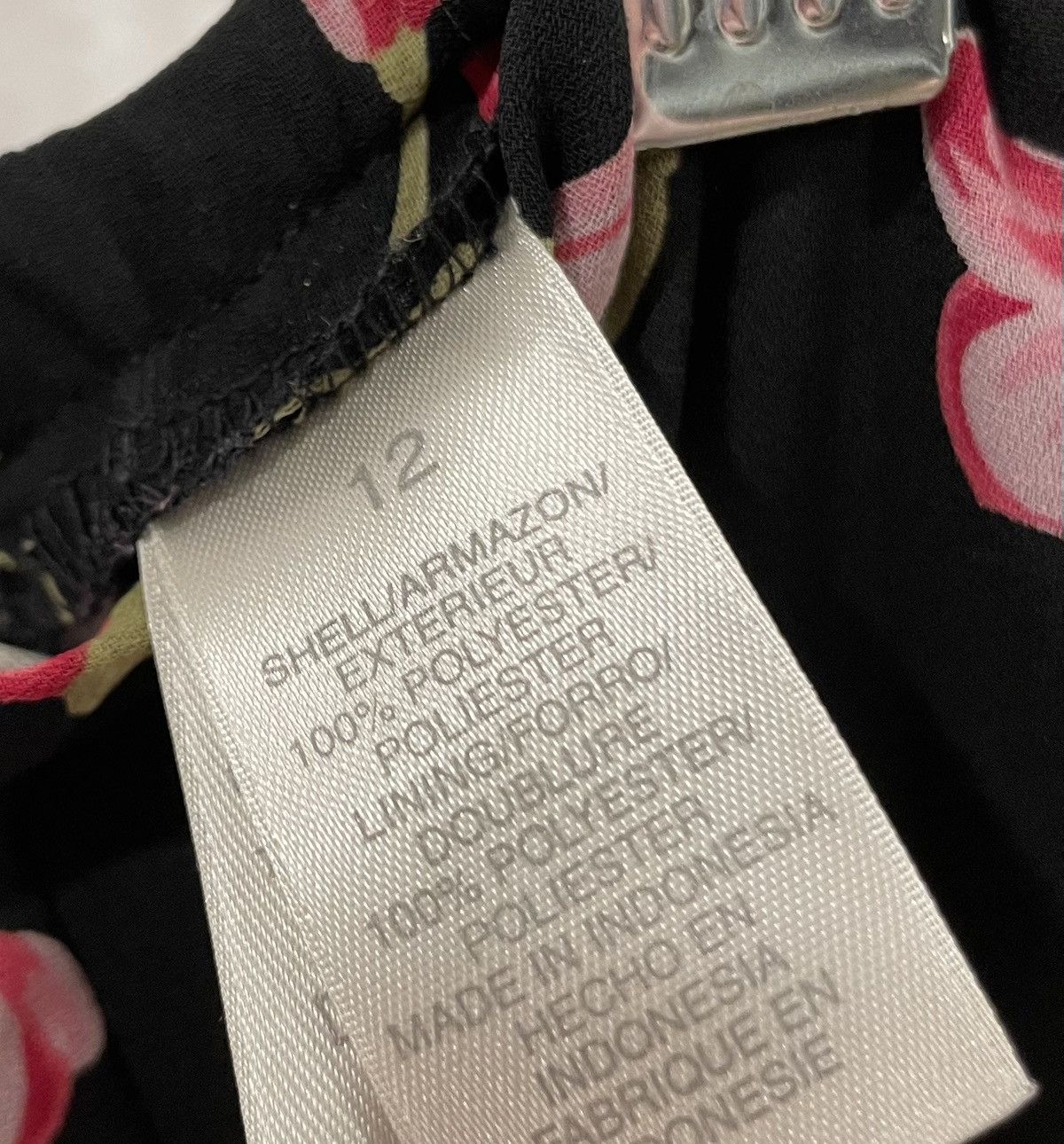 Vintage VTG 90s Y2K First Issue Liz Claiborne Black & Pink Skirt Size 34" / US 12 / IT 48 - 10 Thumbnail