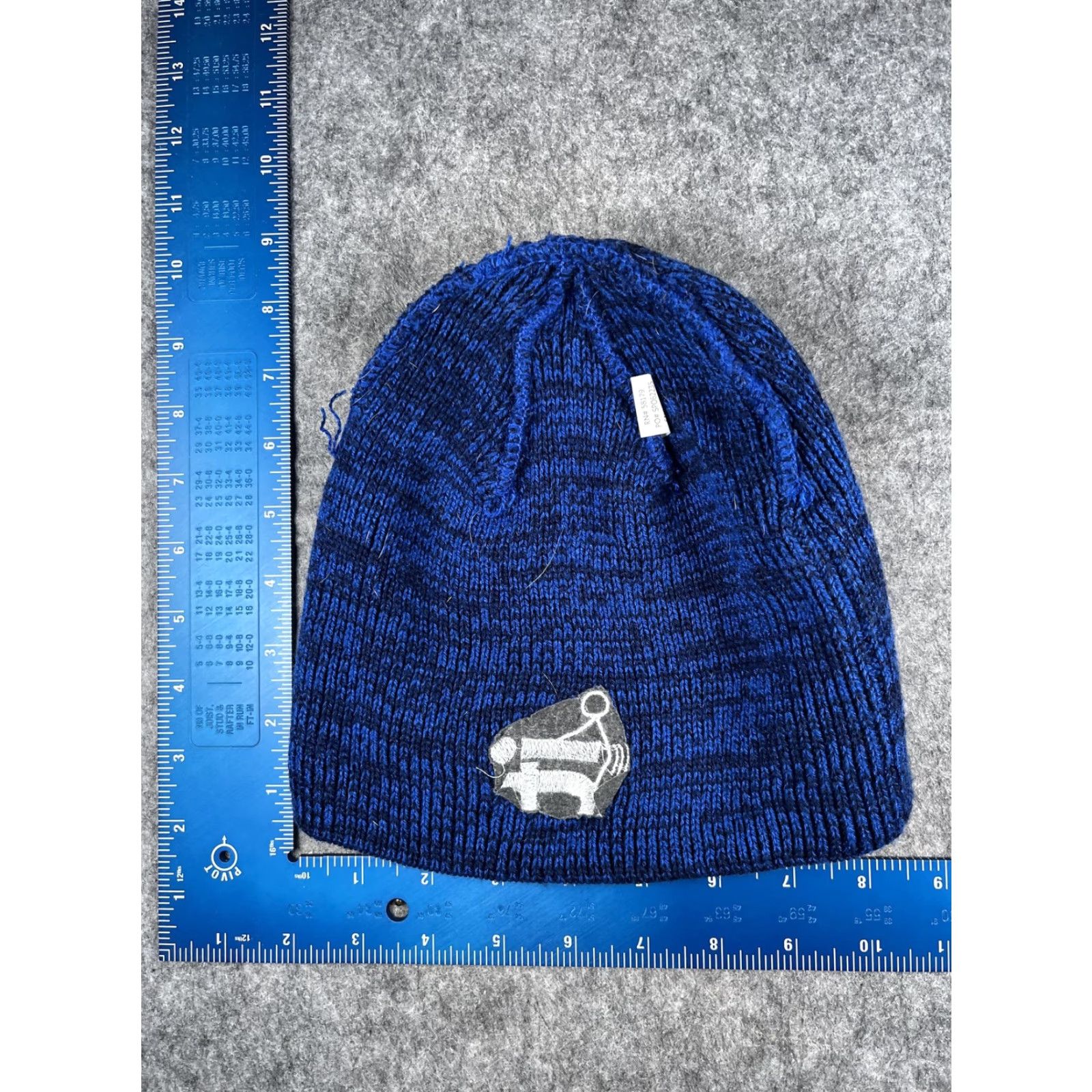 Vintage Dog Walker Hat Beanie Mens One Size Blue Knit Stretch Winter Logo Casual Size ONE SIZE - 5 Thumbnail