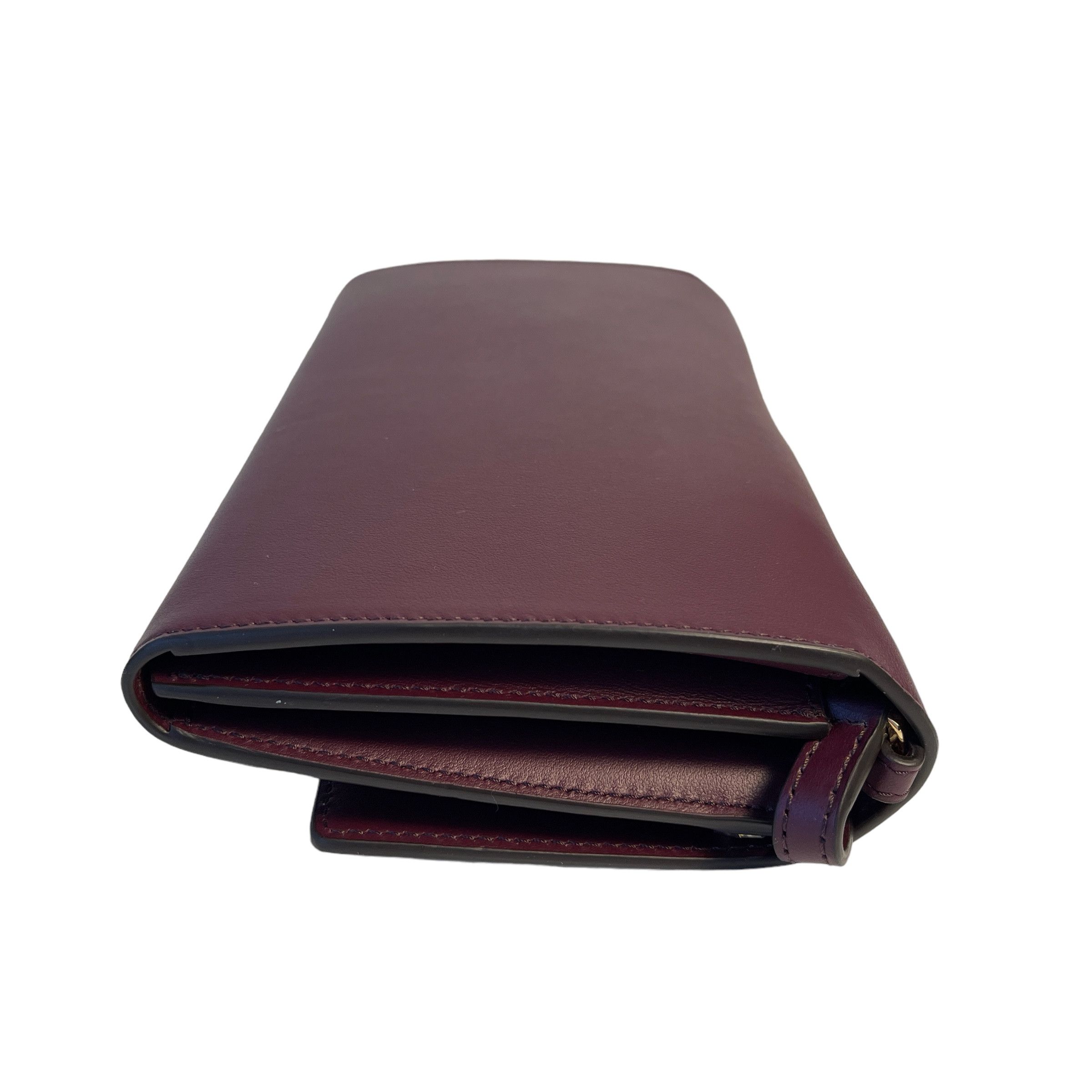 Burberry Burberry Burgundy Leather Hazelmere Wallet On Strap Size ONE SIZE - 4 Thumbnail