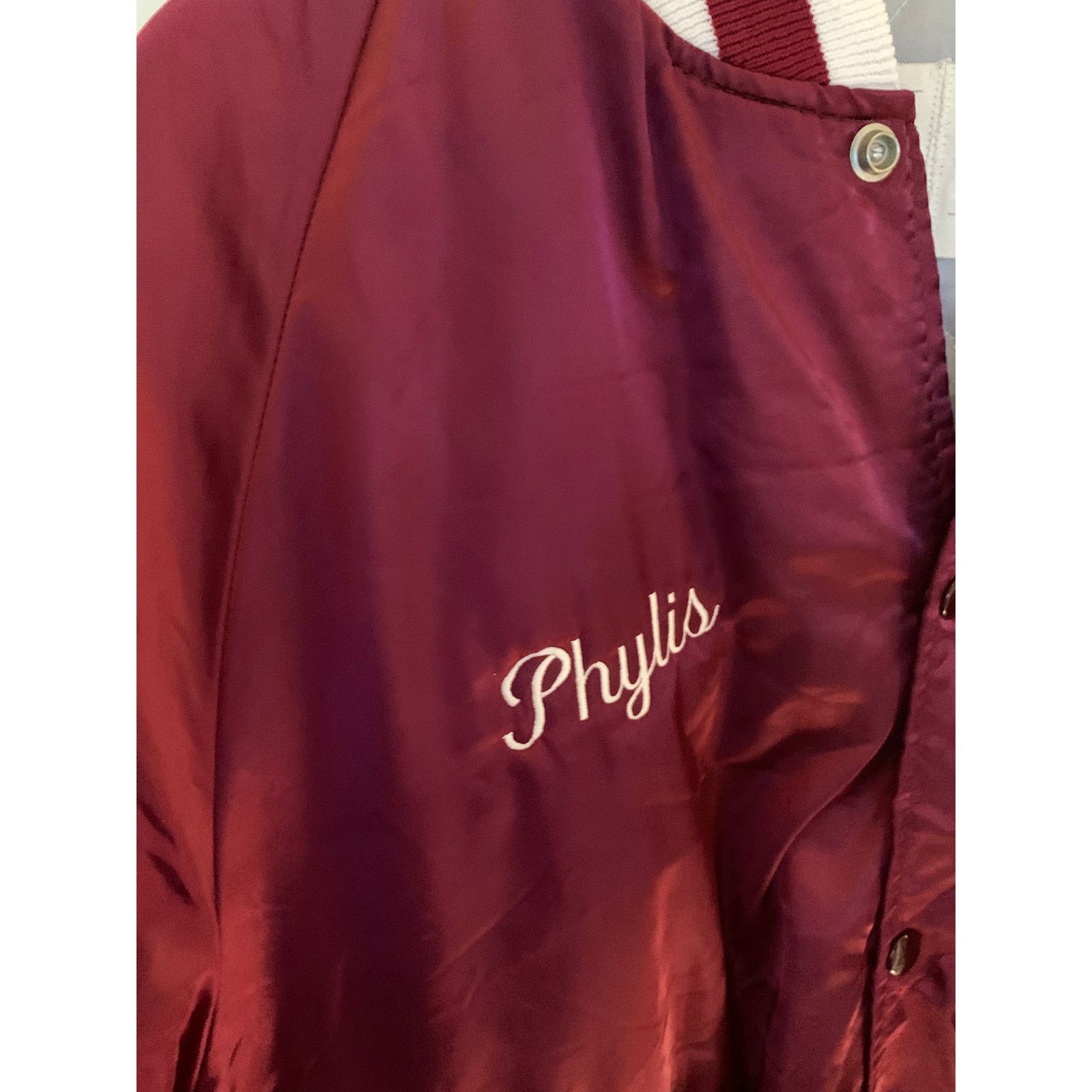 Vintage DeLong Sportswear 1980s Vintage high school Bomber Jacket Size US L / EU 52-54 / 3 - 3 Thumbnail