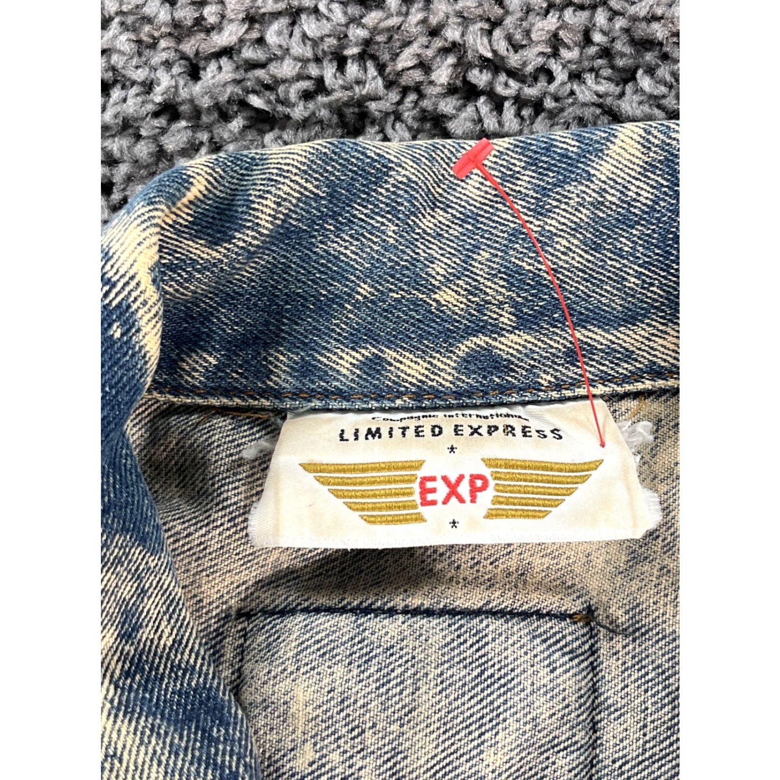 Express VINTAGE Express Denim Jacket Womens XL Acid Wash 90s Blue Denim 90s Womens XL Express Jacket Size XL / US 12-14 / IT 48-50 - 4 Thumbnail