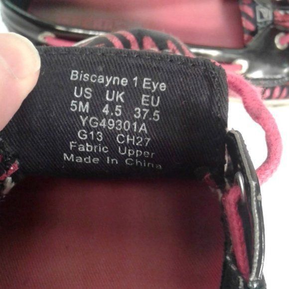 Sperry Sperry Top Sider 5 Biscayne Pink Black Zebra Boat Shoes Snea Size US 5 / IT 35 - 8 Thumbnail