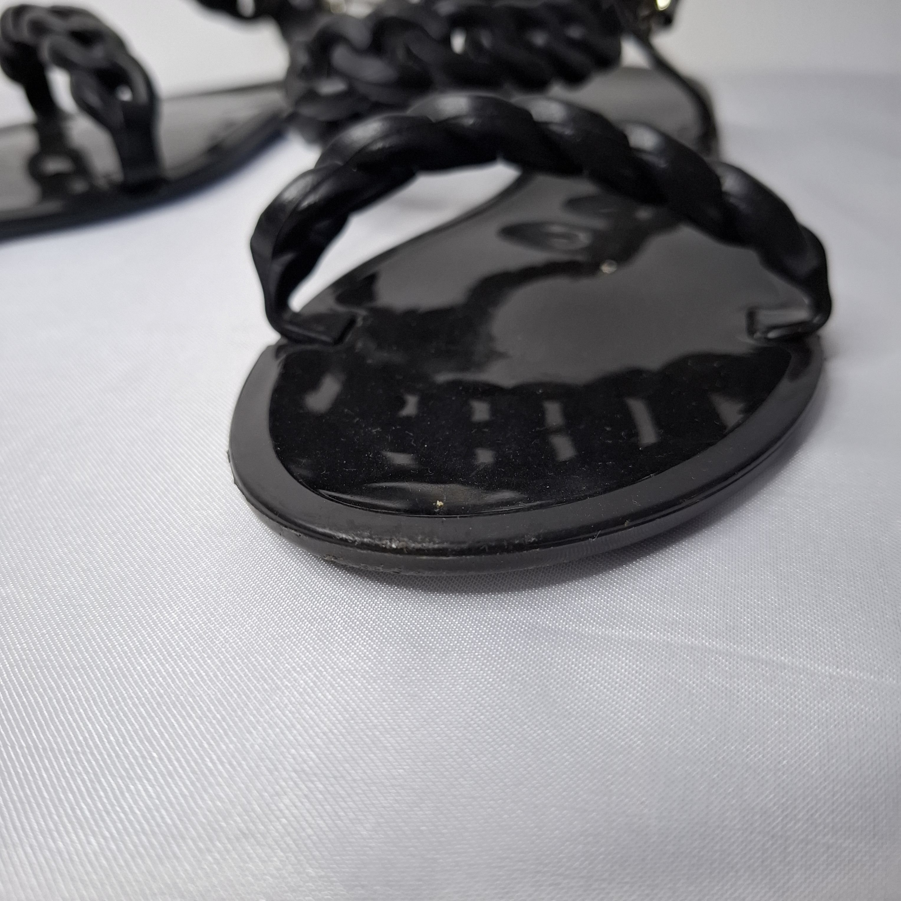 Givenchy Givenchy Jelly Chain Link Flat Open Toe Slingback Sandals Size US 7 / IT 37 - 3 Thumbnail