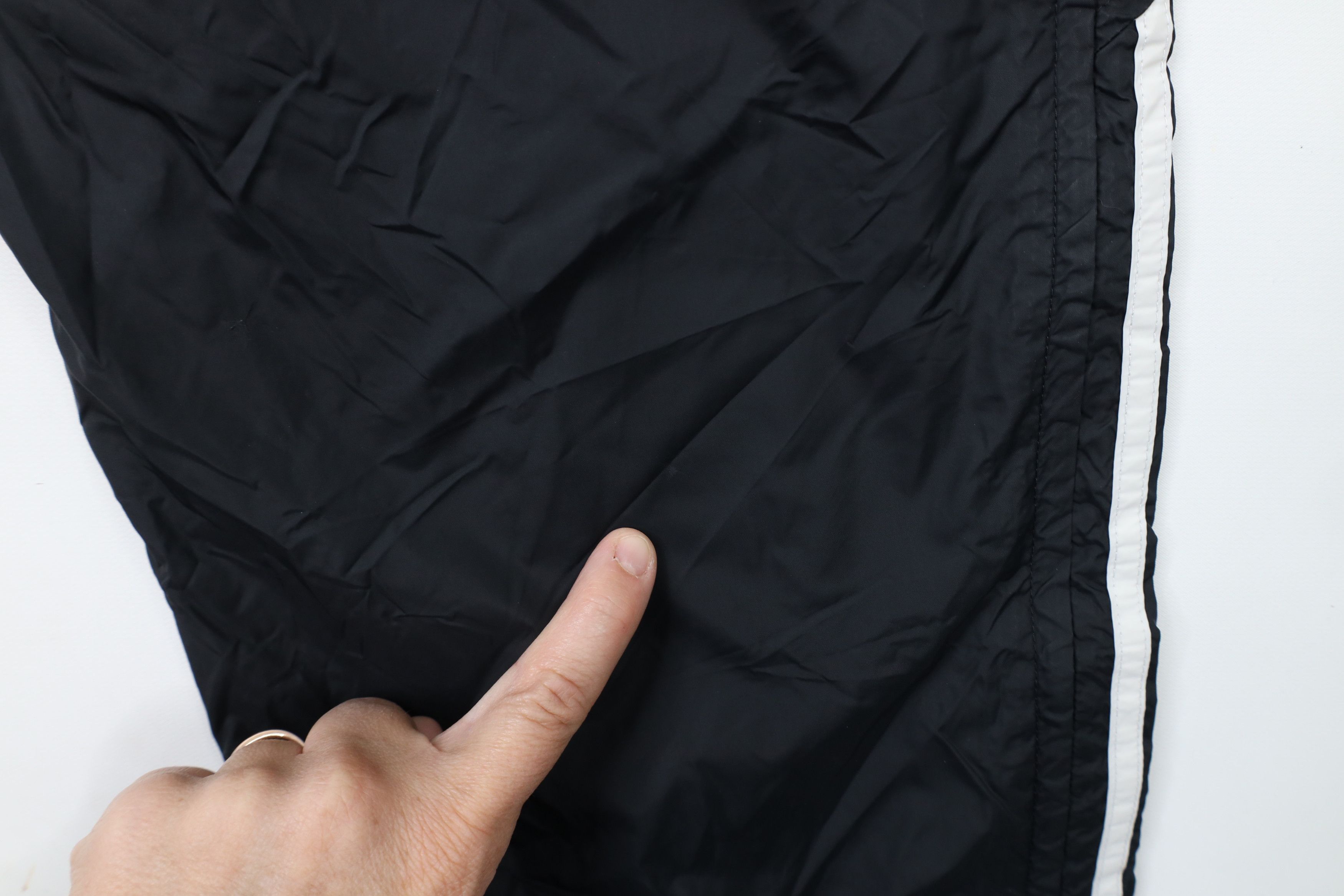 Adidas × Vintage Vintage Y2K 2004 Adidas Spell Out Lined Wide Leg Pants Black Size US 36 / EU 52 - 14 Thumbnail