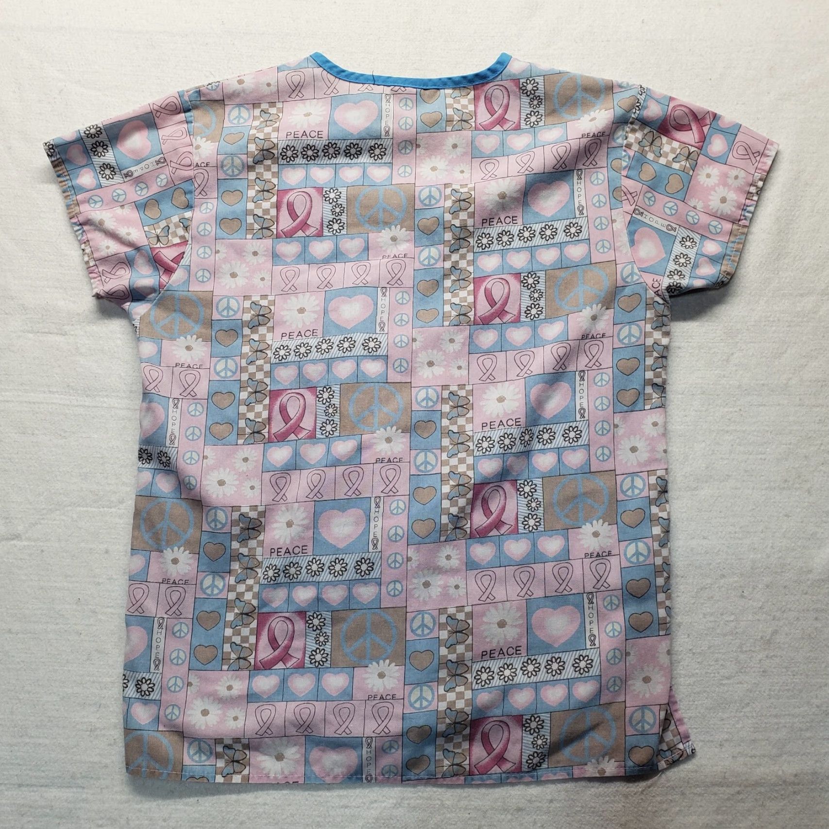 Pinko Nurse Shirt Pink Peace Breast Cancer Awareness Women Adult M Medium Shirt Womens Size M / US 6-8 / IT 42-44 - 6 Thumbnail