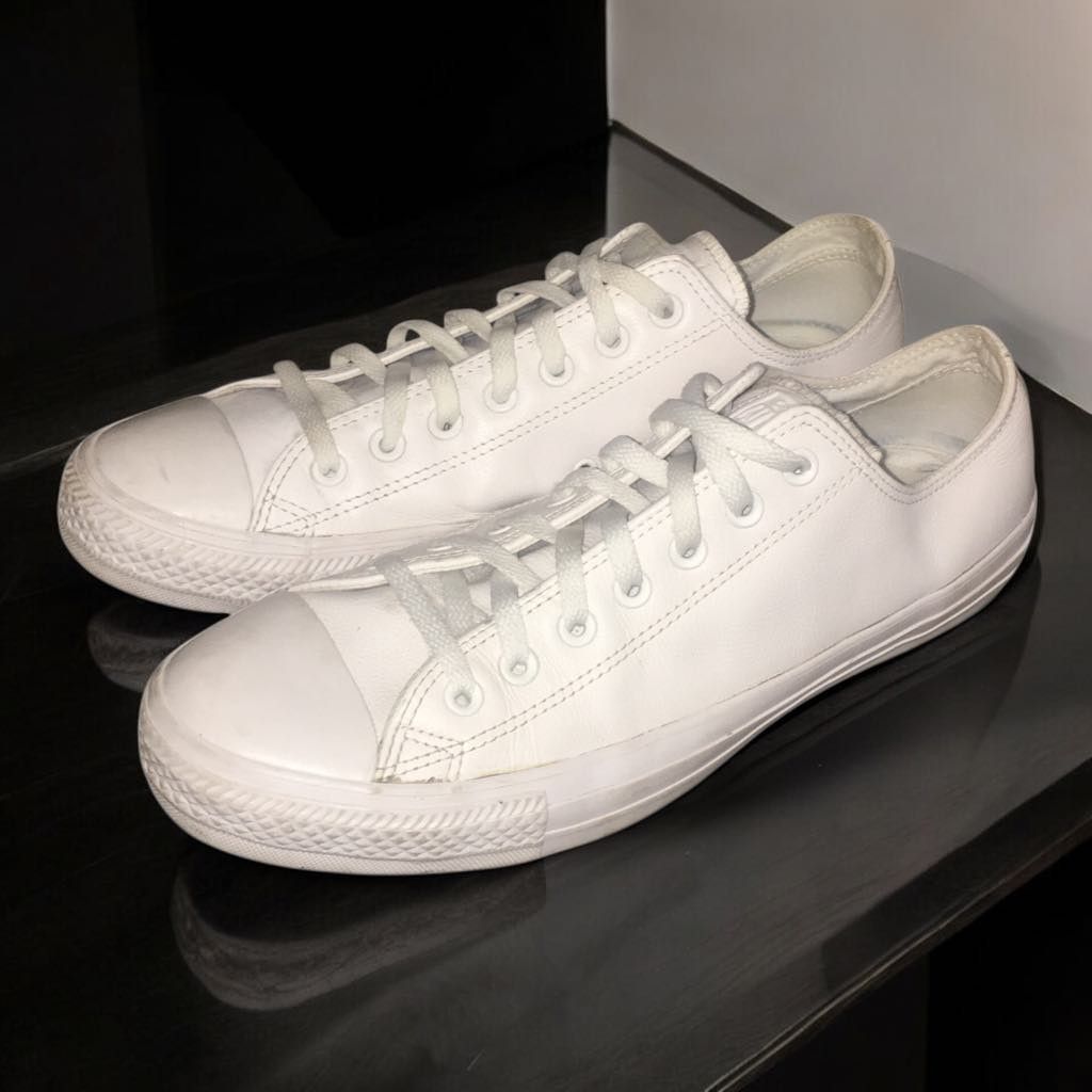 Converse Converse AllStar Low White Leather Shoes 136823C 11.5M/13.5W Size US 11.5 / EU 44-45 - 2 Thumbnail