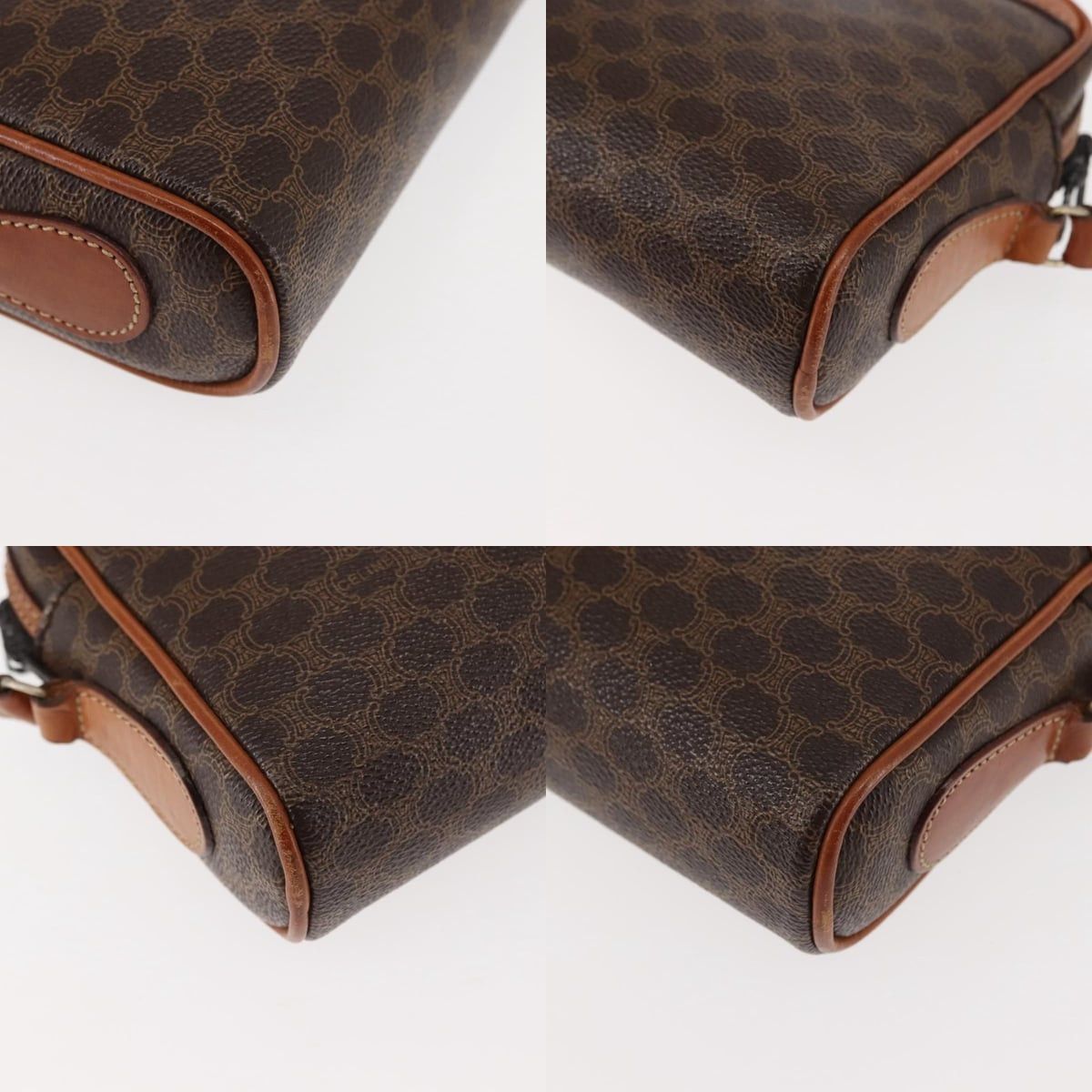 Celine CELINE Macadam Canvas Shoulder Bag Pvc Leather Brown Size ONE SIZE - 10 Thumbnail