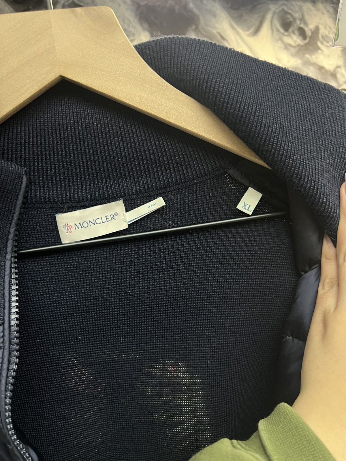 Moncler Moncler Navy Padded Wool Cardigan Size US XL / EU 56 / 4 - 11 Thumbnail