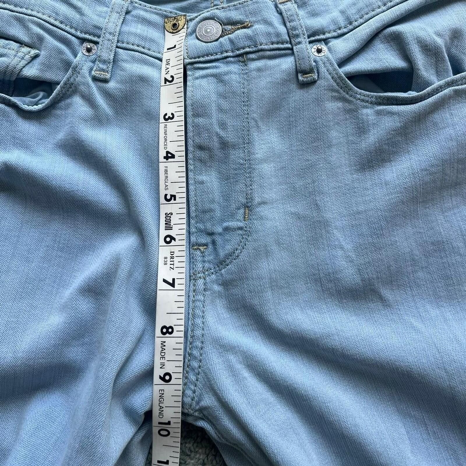 Levi's Levis Womens 10 Straight Fit Jeans Light Wash Stretch 30x30 Size 30" / US 8 / IT 44 - 7 Thumbnail