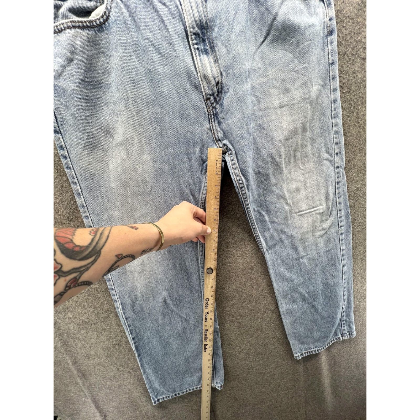 Levi's Levis 505 Jeans Mens 38x30 Blue Regular Fit Straight Denim Light Wash Jeans Size US 38 / EU 54 - 5 Thumbnail
