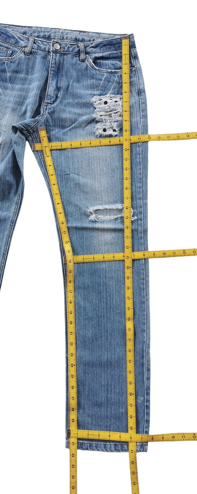 If Six Was Nine Distressed Denim Jeans 32x41 Size US 32 / EU 48 - 9 Thumbnail