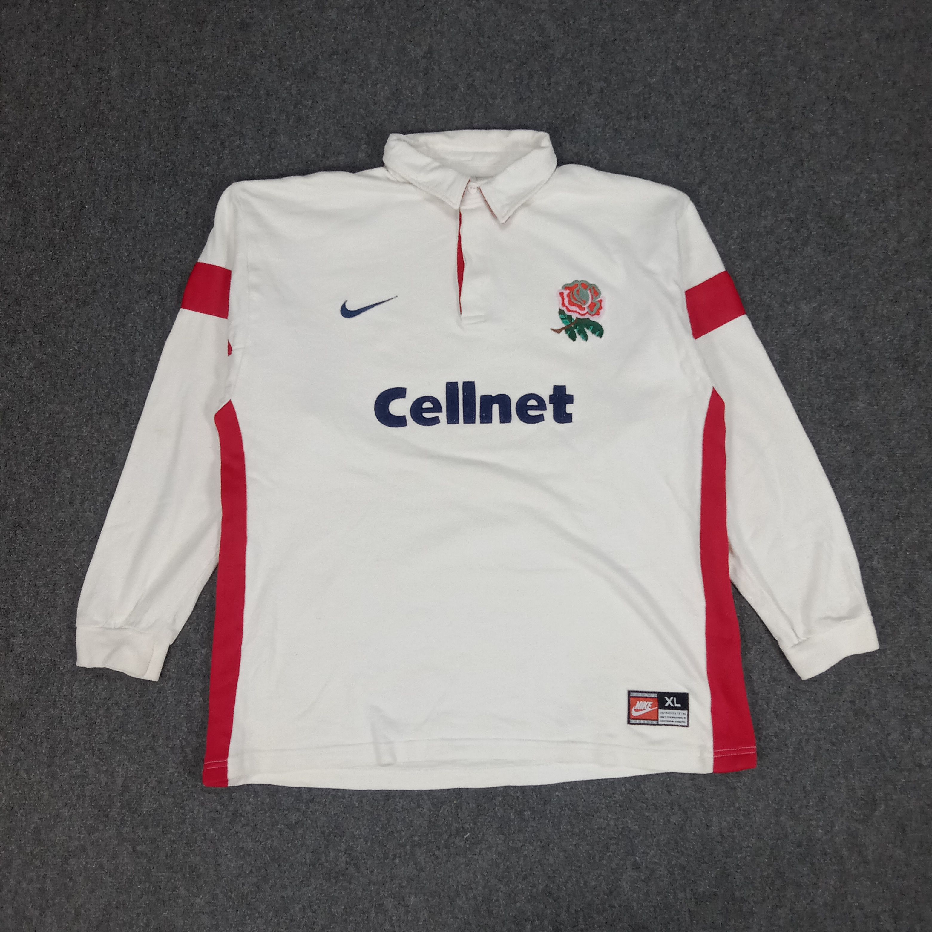 England Nike Rugby Sport Team Collared Jersey