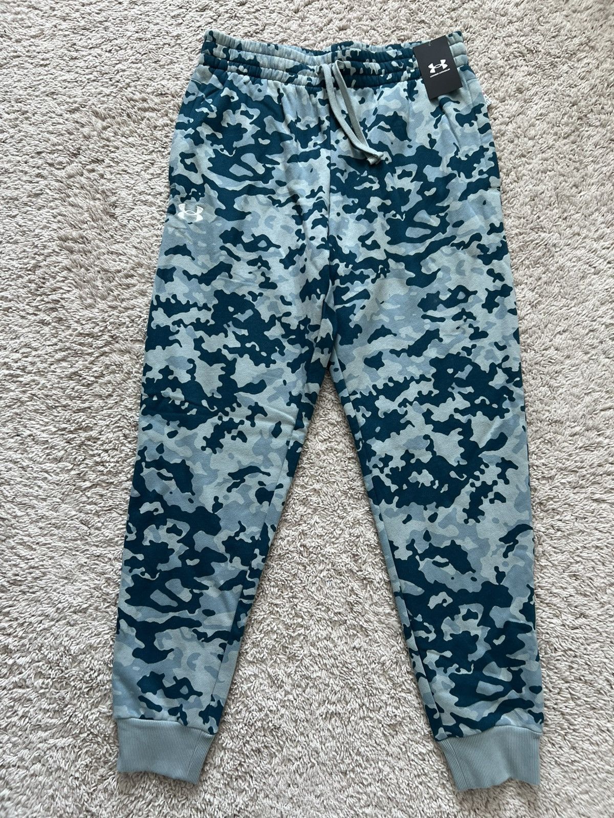 Under Armour Under Armour Rival Fleece Blue Camo Joggers Pants Size US 30 / EU 46 - 2 Thumbnail