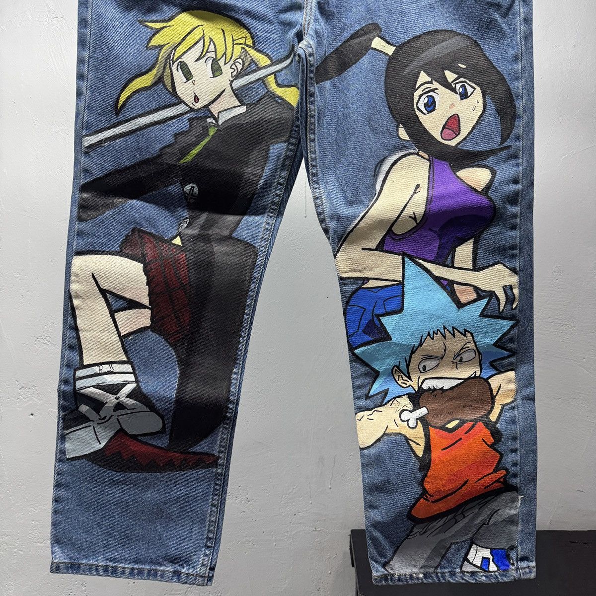 Anime Soul Eater Anime Painted Jeans Size US 38 / EU 54 - 2 Thumbnail