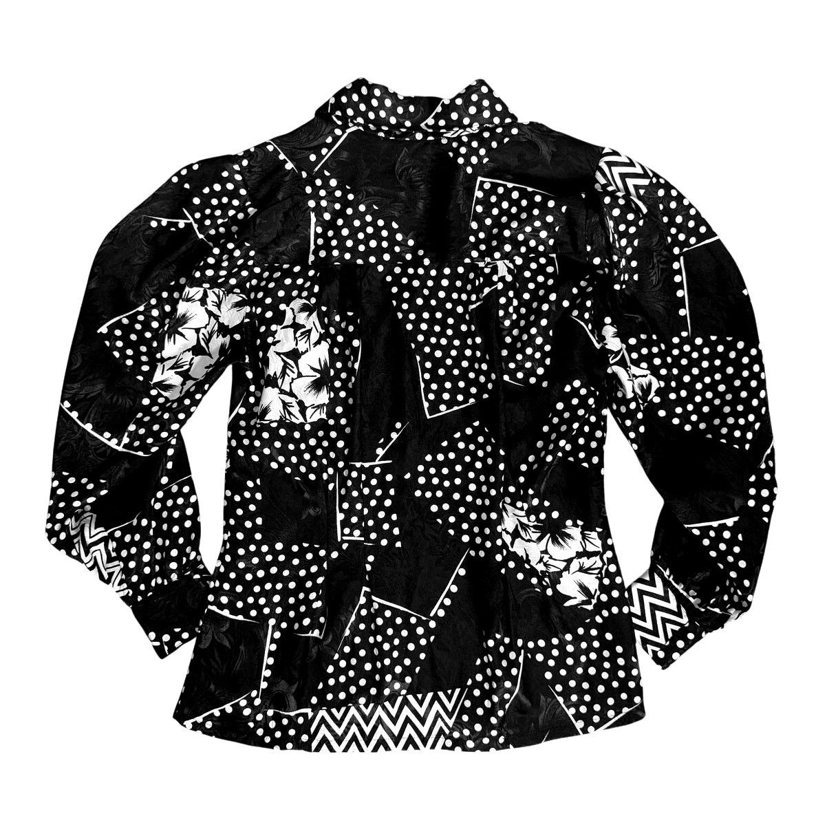 Oscar De La Renta Oscar De La Renta Expressions Black White Blouse | Size 8 Size M / US 6-8 / IT 42-44 - 2 Thumbnail