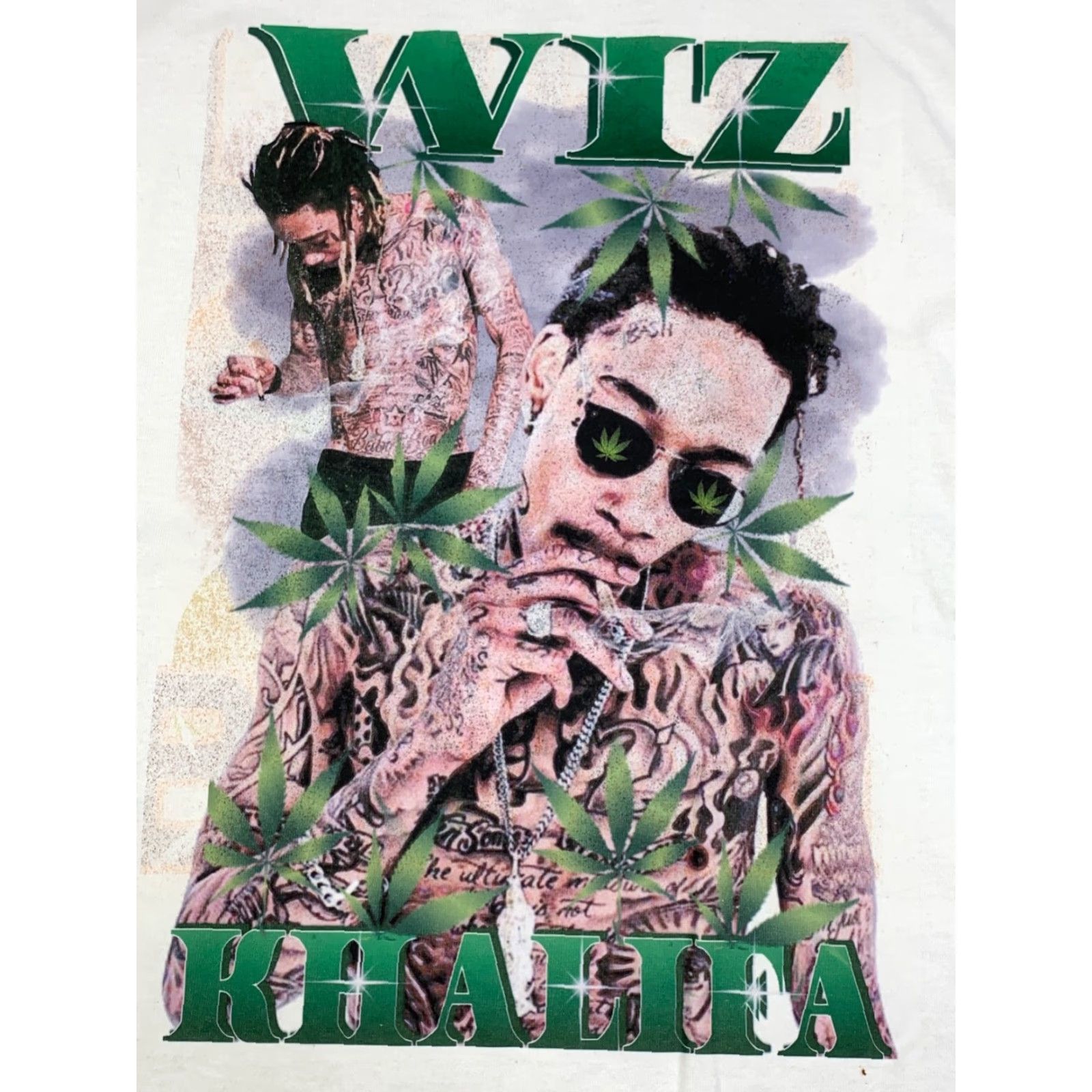 Gildan Wiz Khalifa Shirt Mens XL White Hip Hop Vintage Style Rap T-Shirt Size US XL / EU 56 / 4 - 3 Thumbnail