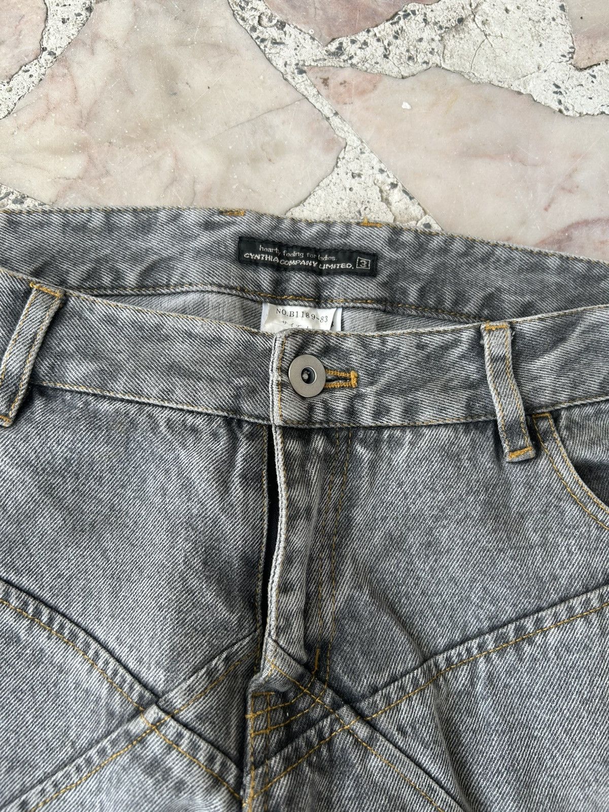 Japanese Brand Cynthia Japan Diamond Flare Denim Size 31" - 3 Thumbnail