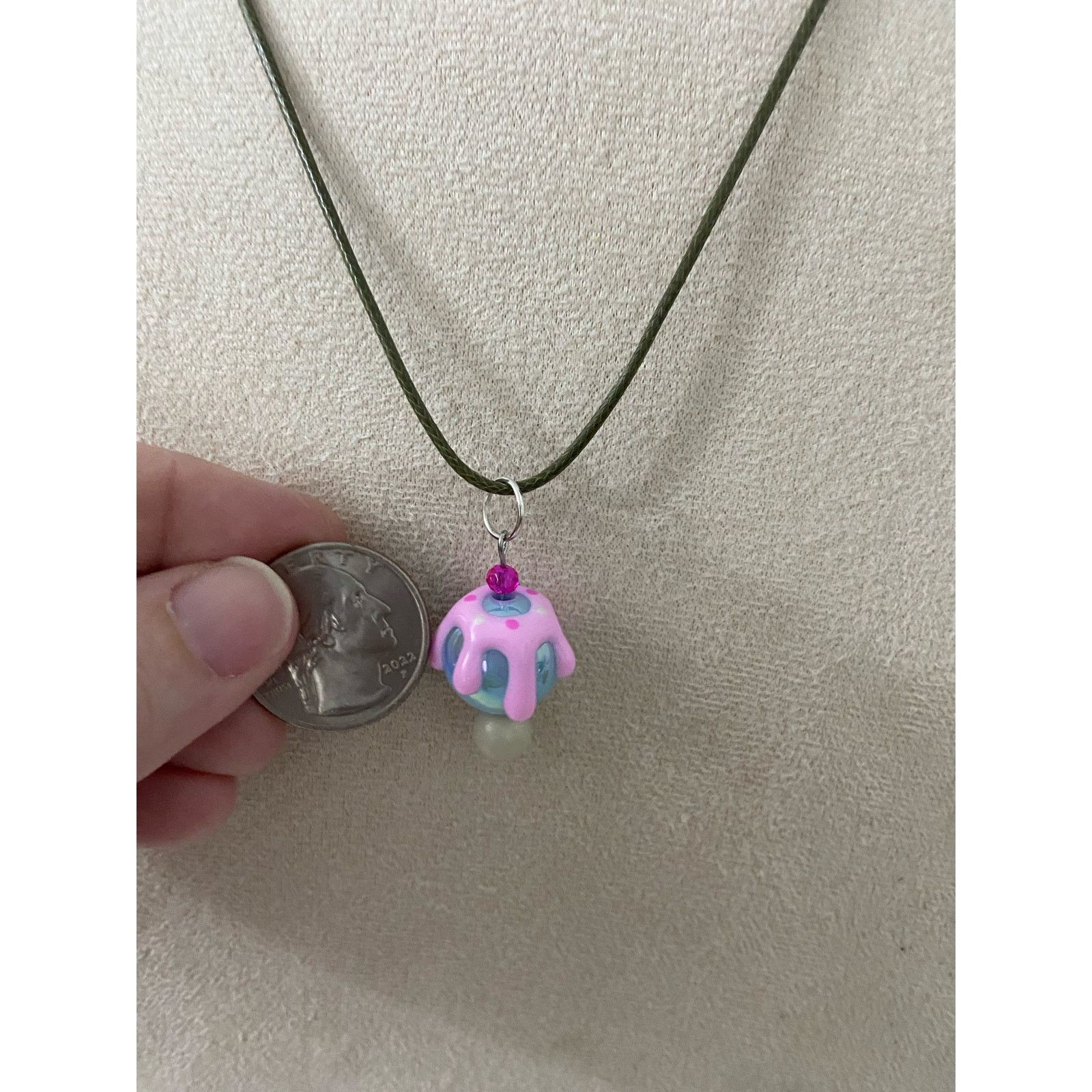 Handmade ice cream pendant necklace Size ONE SIZE - 2 Thumbnail