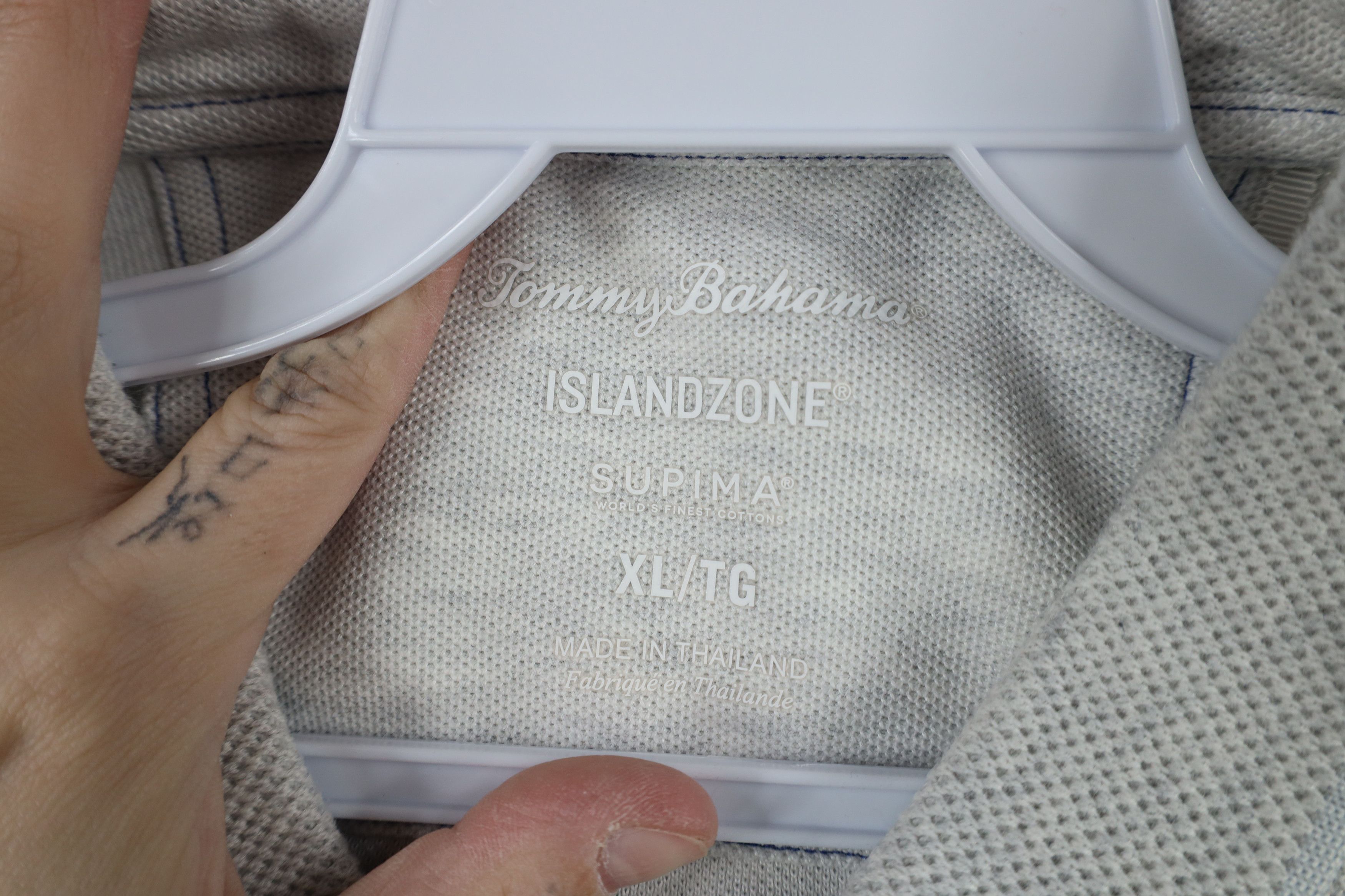 Tommy Bahama × Vintage Tommy Bahama Supima Cotton Knit Marlin Logo Golf Polo Shirt Size US XL / EU 56 / 4 - 9 Thumbnail