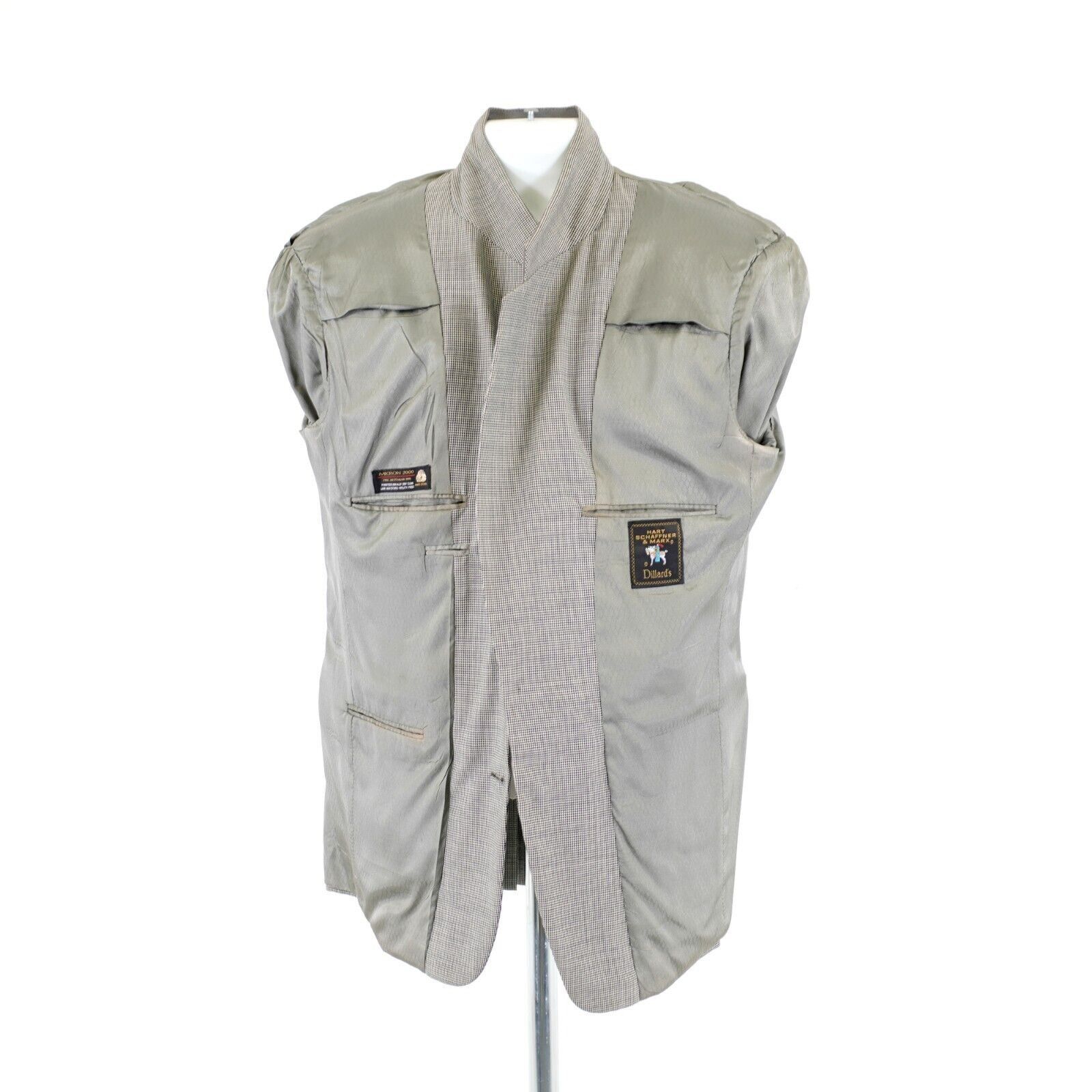 Hart Schaffner Marx Hart Schaffner Marx 38R Micron 2000 Australian Wool Cream Bl Size 38R - 11 Thumbnail