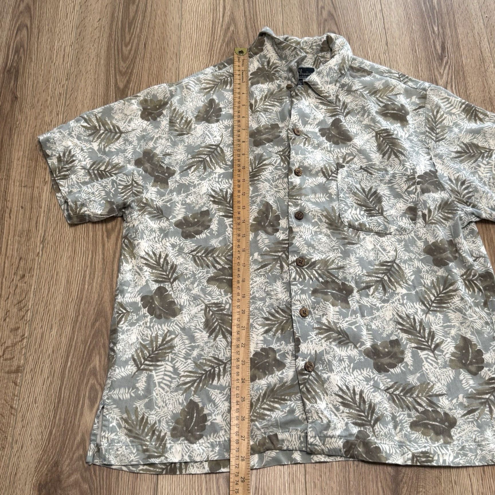 Vintage VINTAGE SZ Men Hawaiian Shirt Short Sleeve Rayon Button-Up Palm Print Multi 80s Aloha L Size US L / EU 52-54 / 3 - 3 Thumbnail