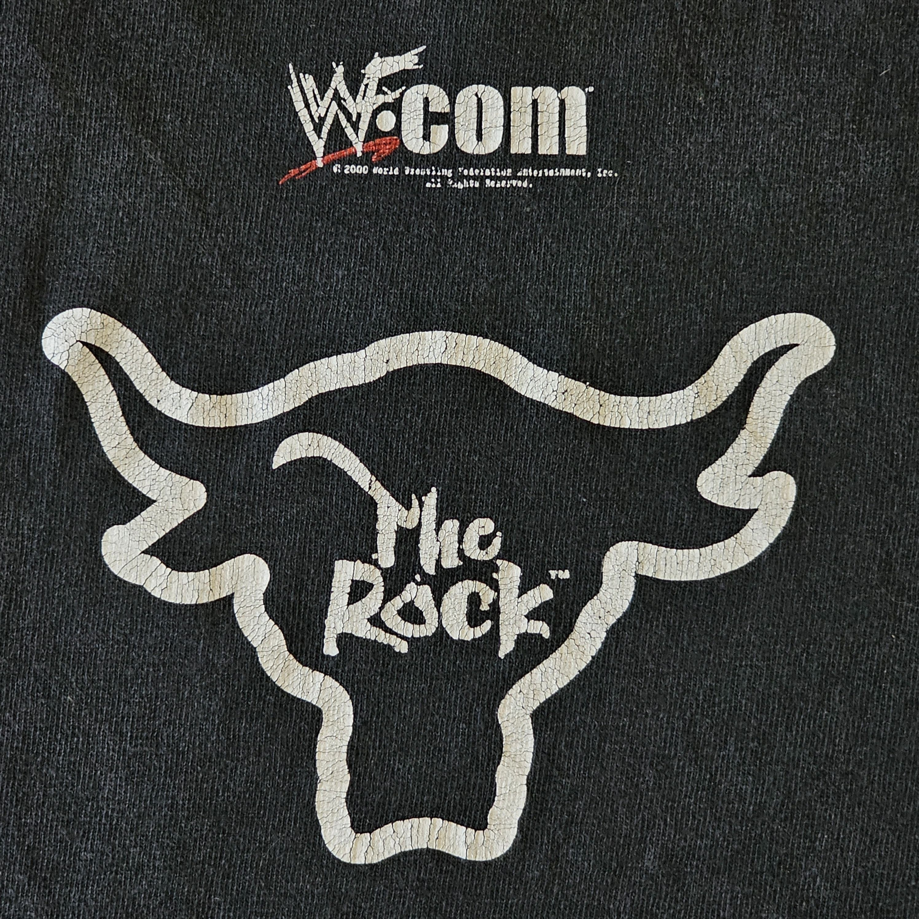 WWE × WWF Vintage 2000 WWF The Rock Just Bring It tee shirt Size US XL / EU 56 / 4 - 4 Thumbnail
