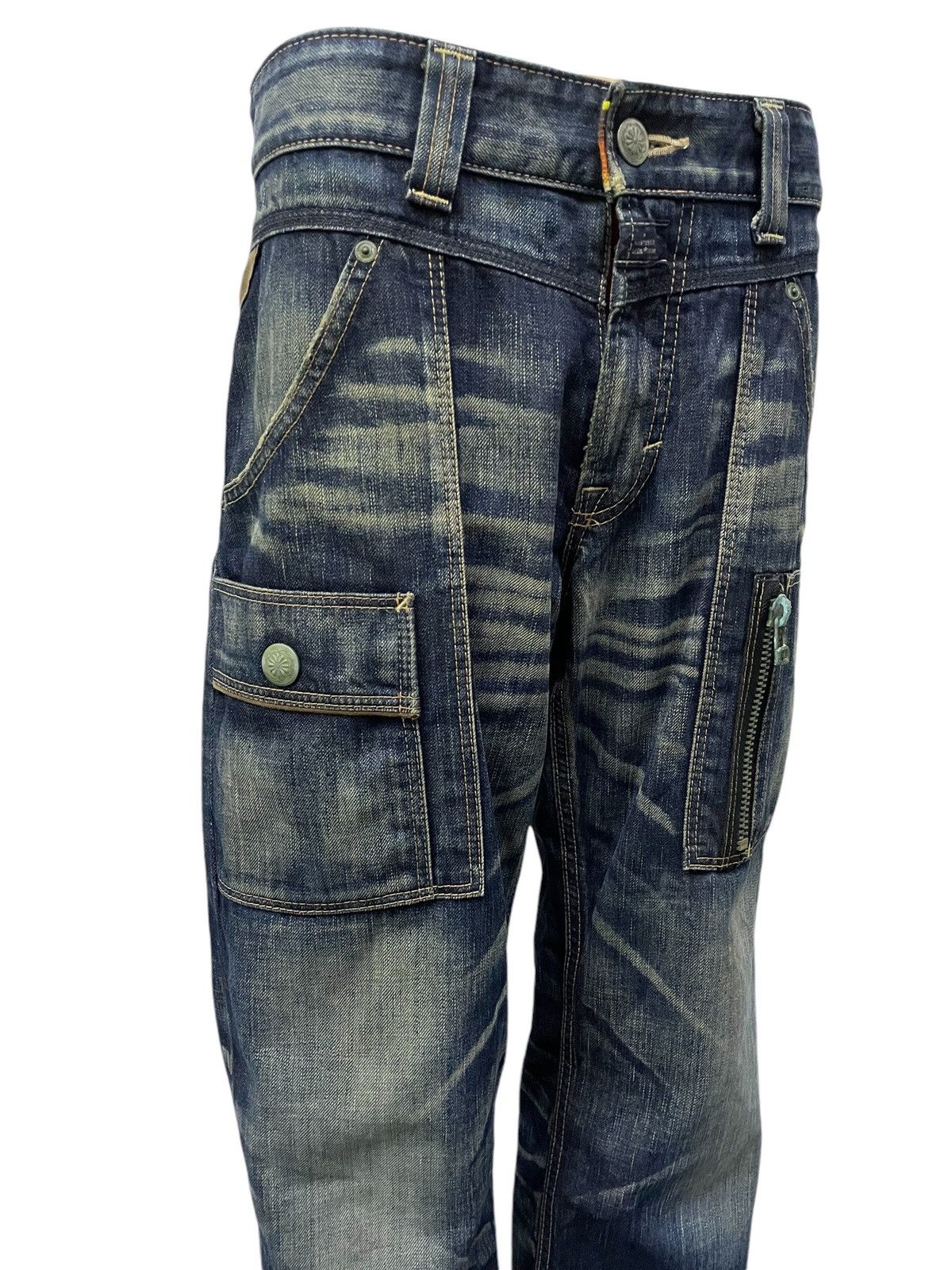 Edwin × Hysteric Glamour × Japanese Brand Edwin Bush Pocket Mud Wash Claw Mark Loose Denim Pants Size US 32 / EU 48 - 5 Thumbnail