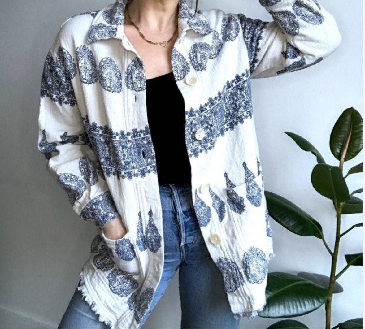 Zara 🌟ZARA PAISLEY BUTTON JACKET Size M / US 6-8 / IT 42-44 - 1 Thumbnail