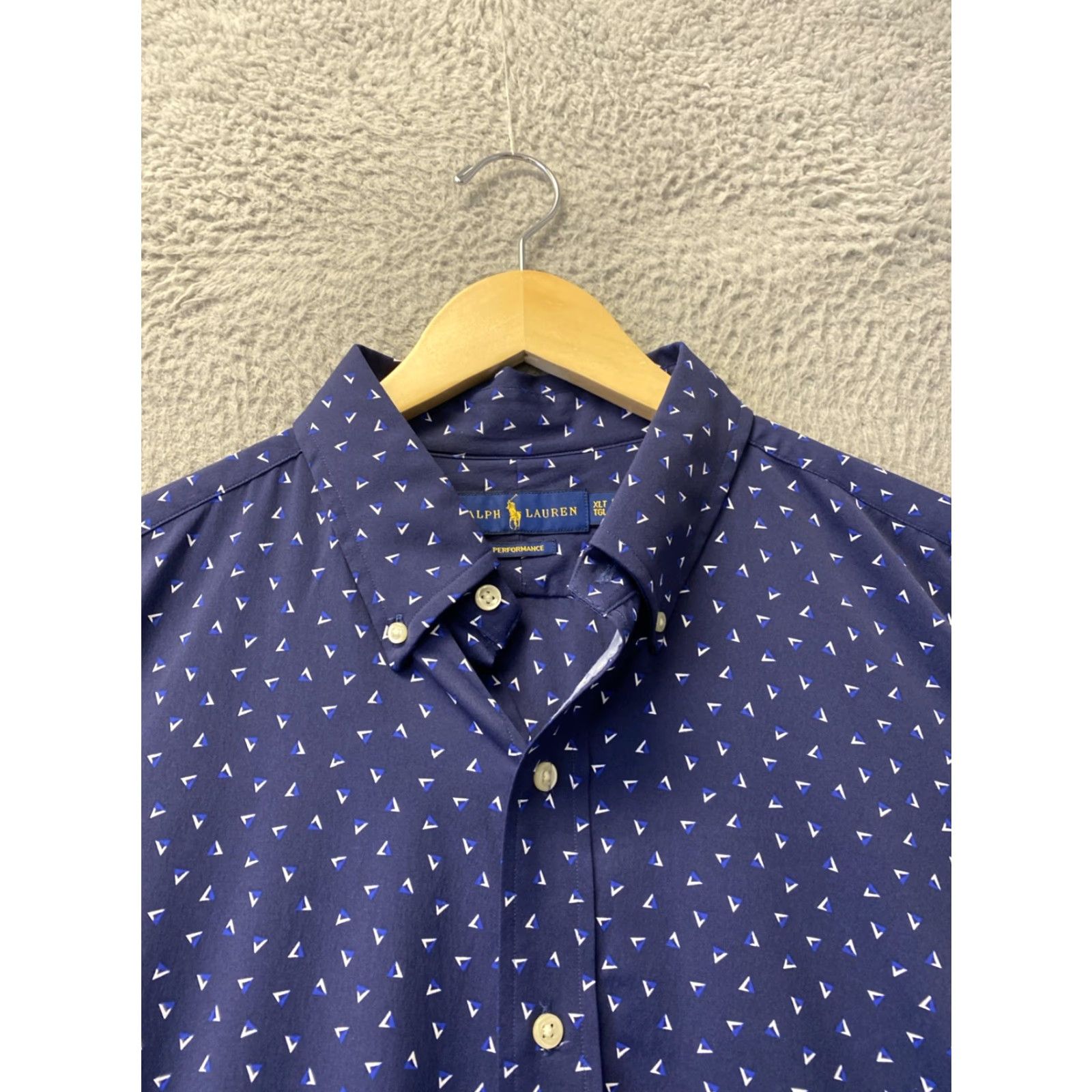 Ralph Lauren Ralph Lauren Golf Blue Performance Polo Shirt Mens XLT Button Down Collar Long Sleeve Size US XL / EU 56 / 4 - 4 Thumbnail