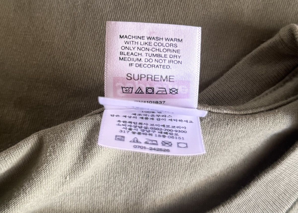 Supreme × Thrasher Supreme Thrasher Back Tail olive tee Size US L / EU 52-54 / 3 - 4 Thumbnail