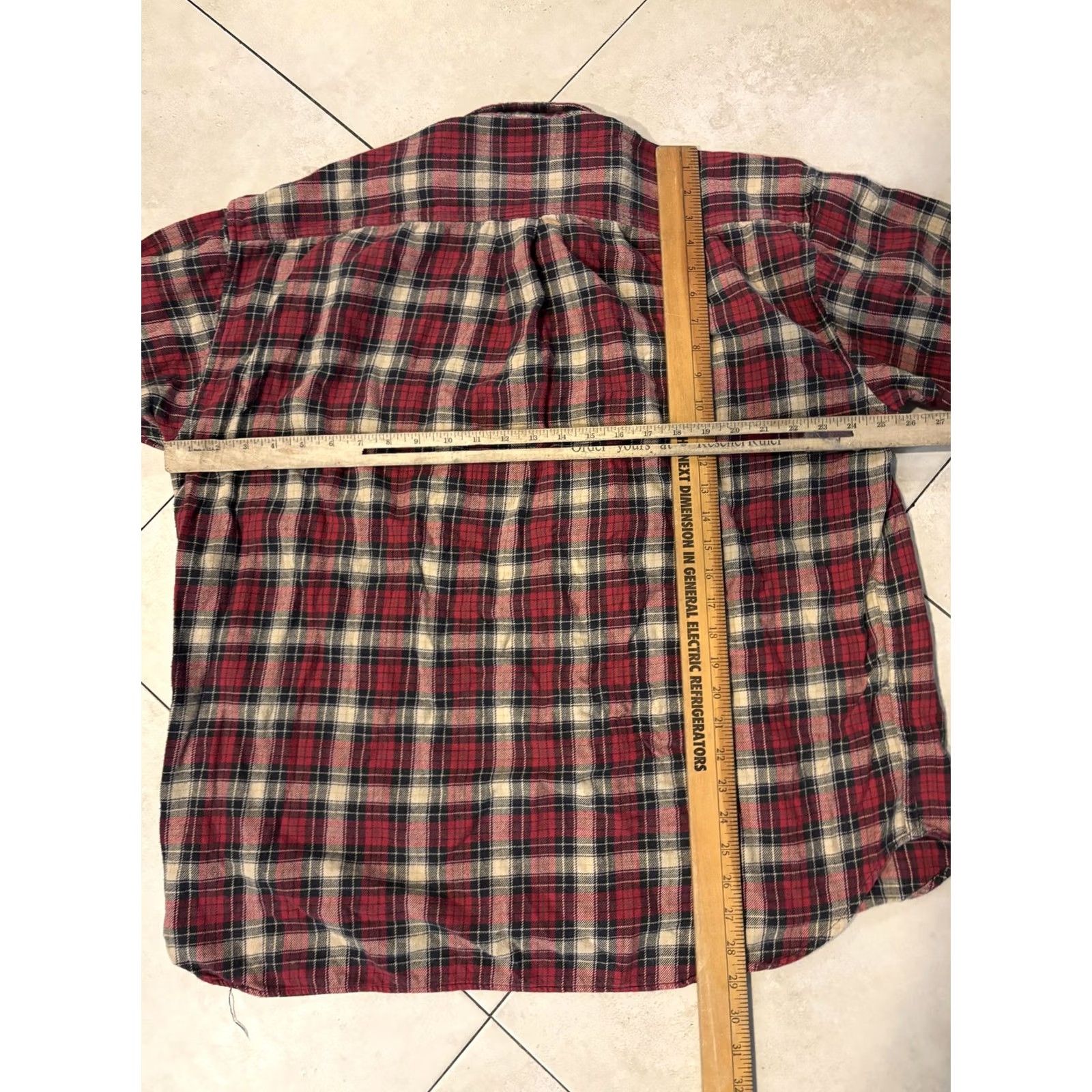J.Crew J.Crew Shirt Mens XL Red Plaid Flannel Button Front Long Sleeve Cotton Casual Size US XL / EU 56 / 4 - 5 Thumbnail