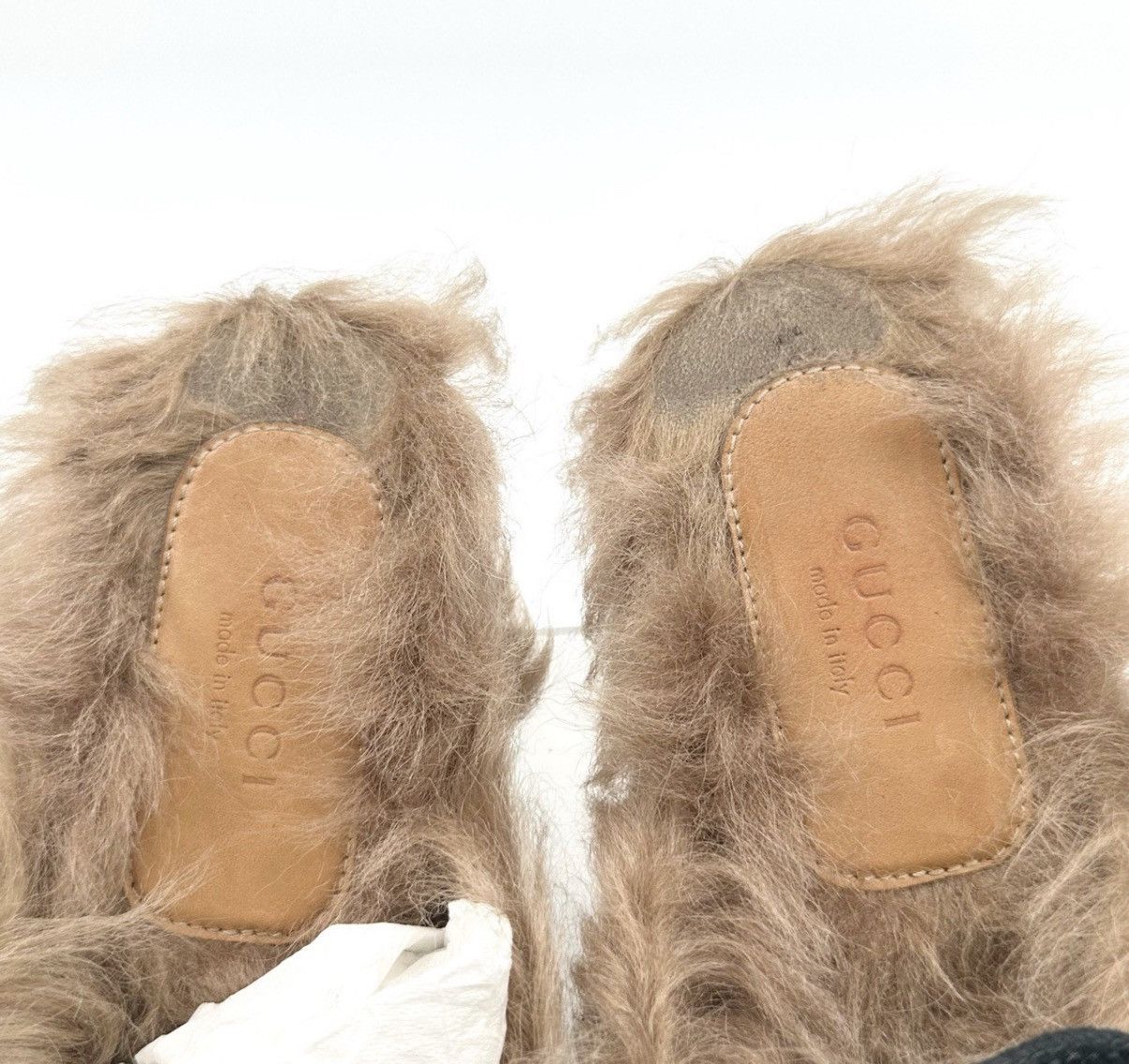 Gucci Gucci/Horsebit Velvet Fur-Lined Mule Slippers K12 Size US 7 / IT 37 - 4 Thumbnail